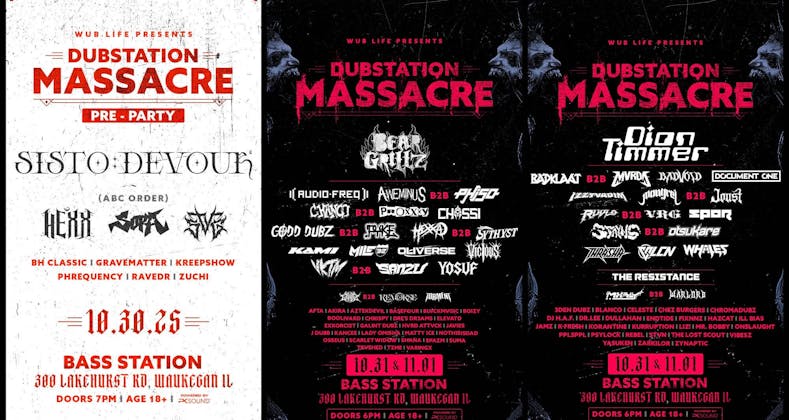 DUBSTATION MASSACRE 2025 event banner