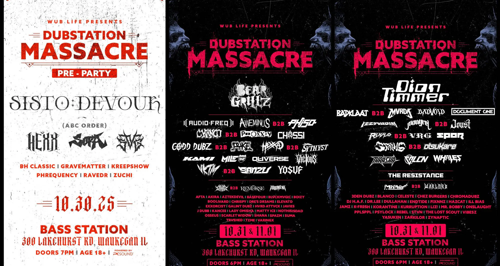 DUBSTATION MASSACRE 2025 event banner