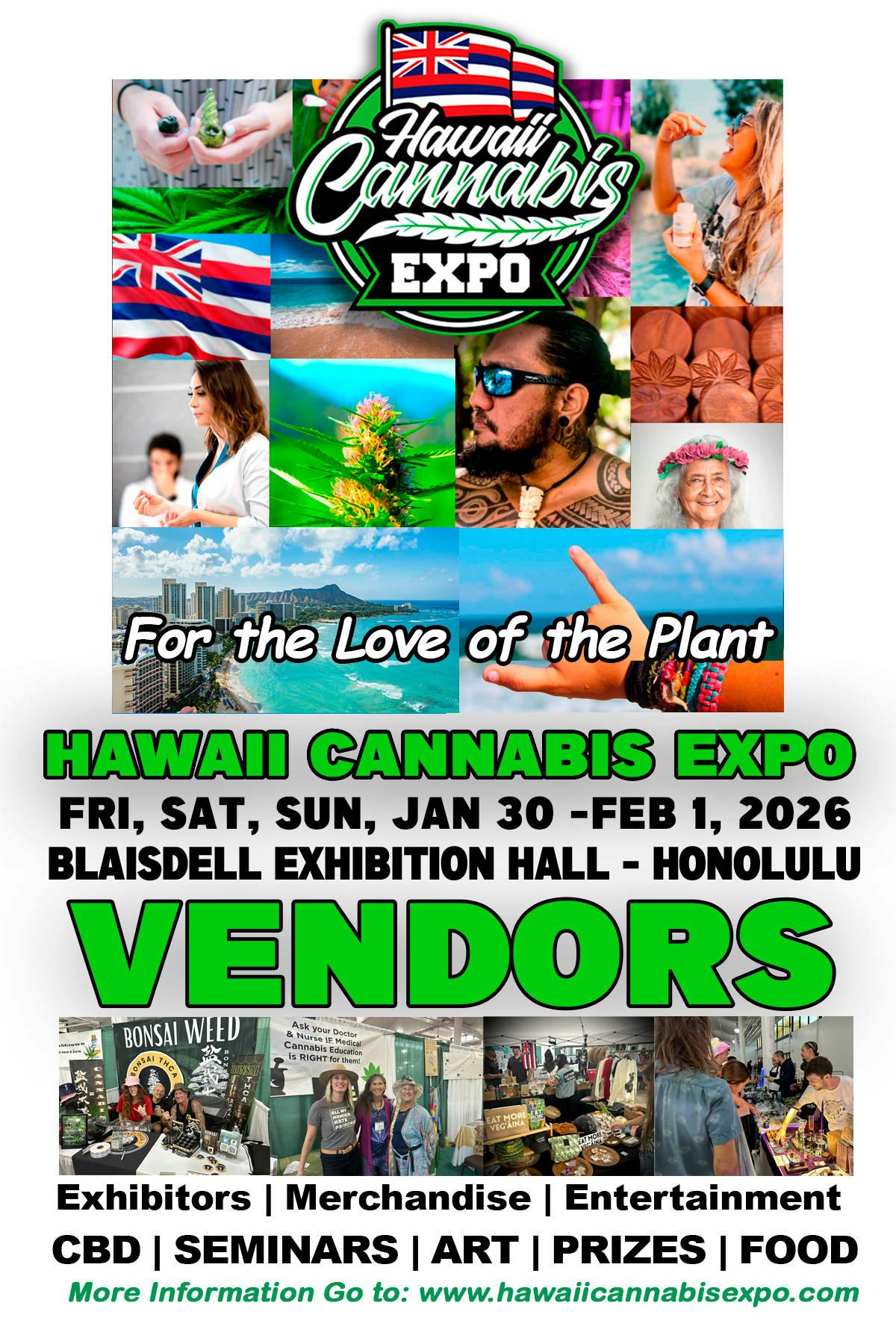 2026 Hawaii Cannabis Expo Vendors event banner