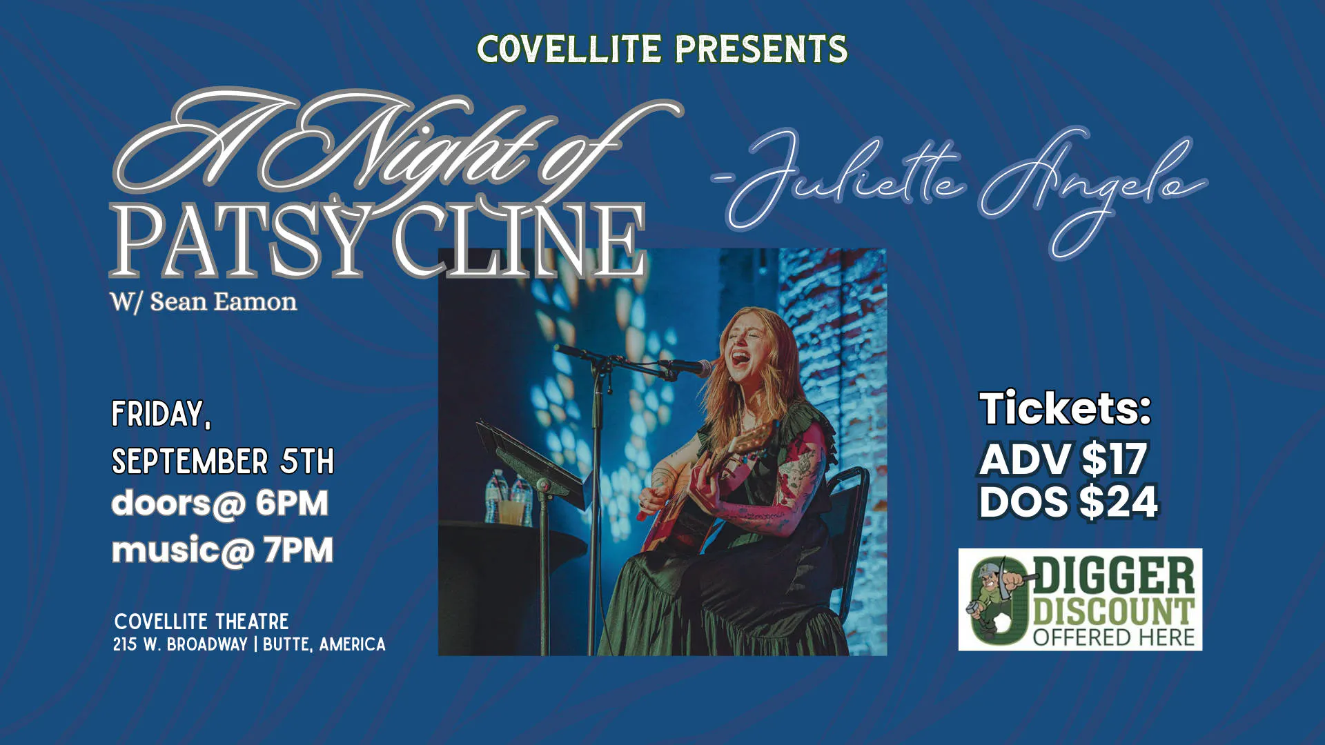 A Night of Patsy Cline with Juliette Angelo event banner