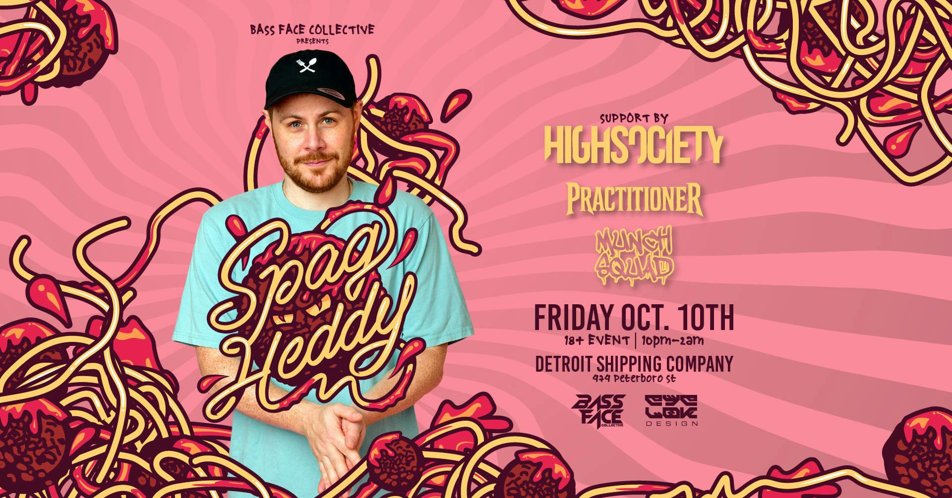 Spag Heddy at Detroit Shipping Company event banner