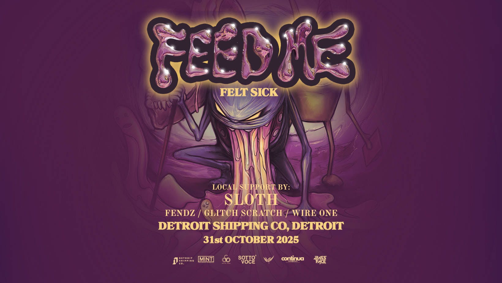 Feed Me at Detroit Shipping Company event banner