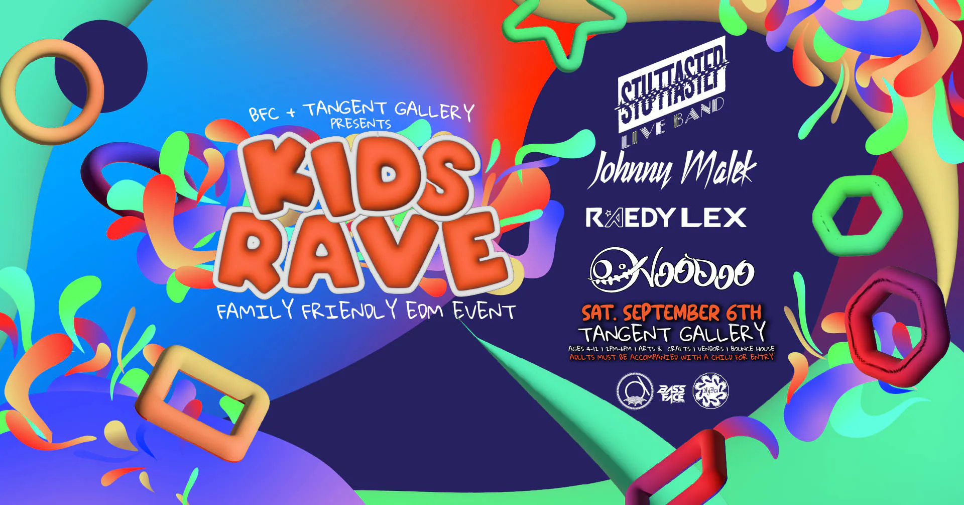 Kids Rave at Tangent Gallery event banner