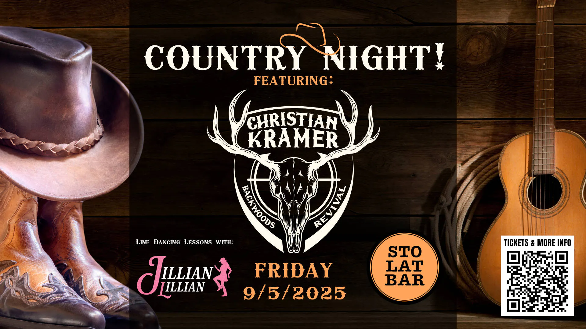 Sto Lat's Country Night!  Featuring Christian Kramer and the Backwoods Revival event banner