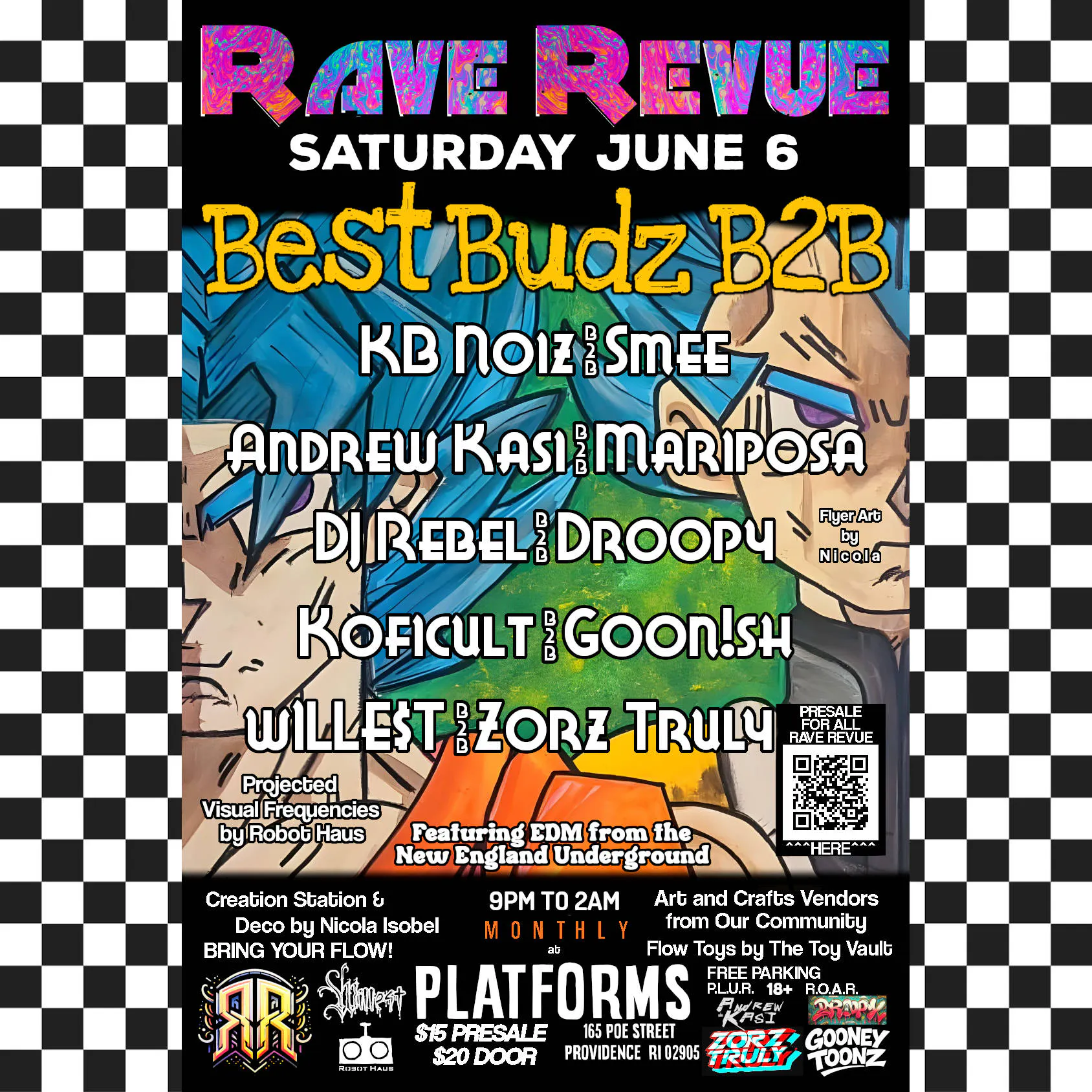 RAVE REVUE event banner