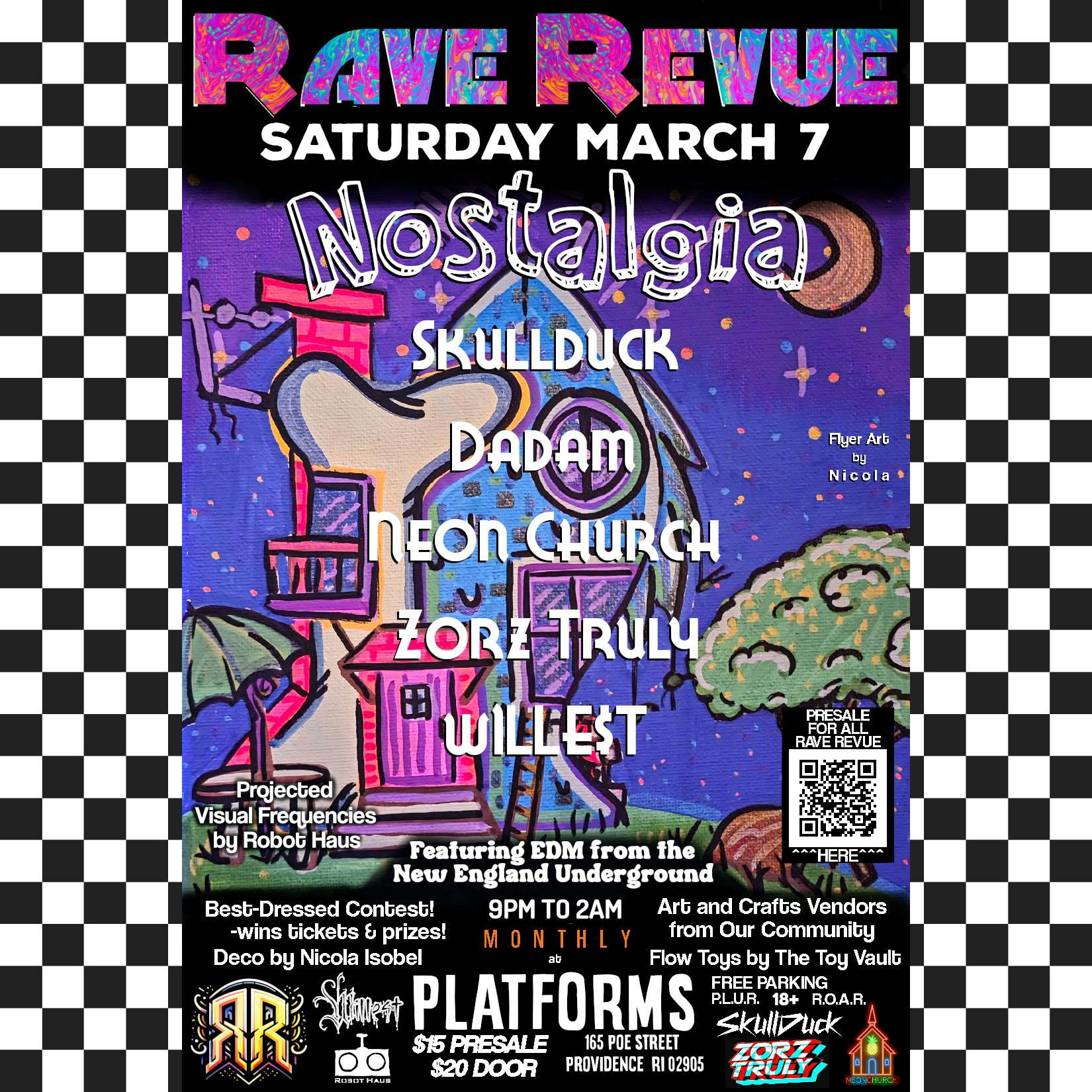 RAVE REVUE event banner