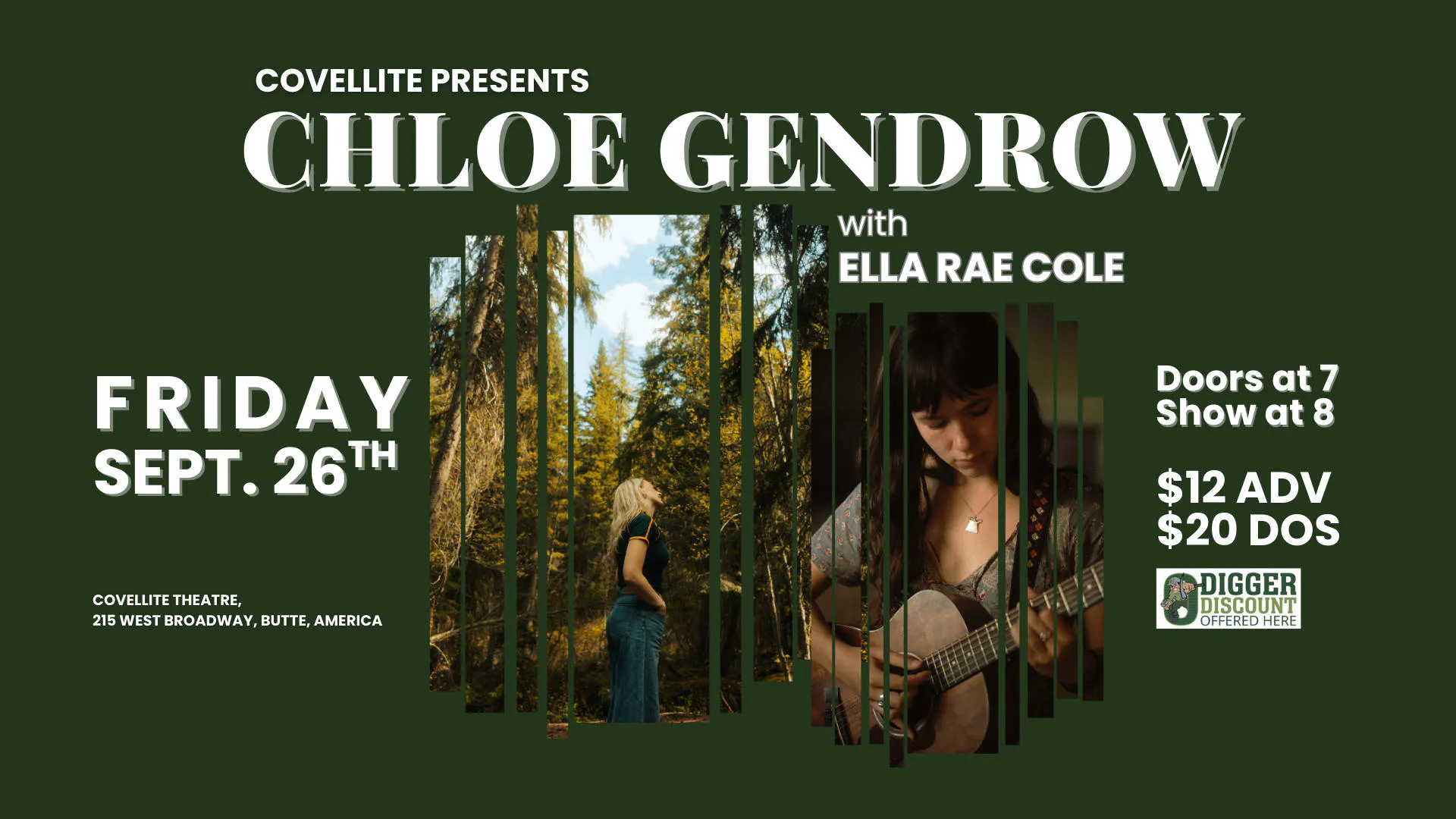 Chloe Gendrow with Ella Rae Cole event banner