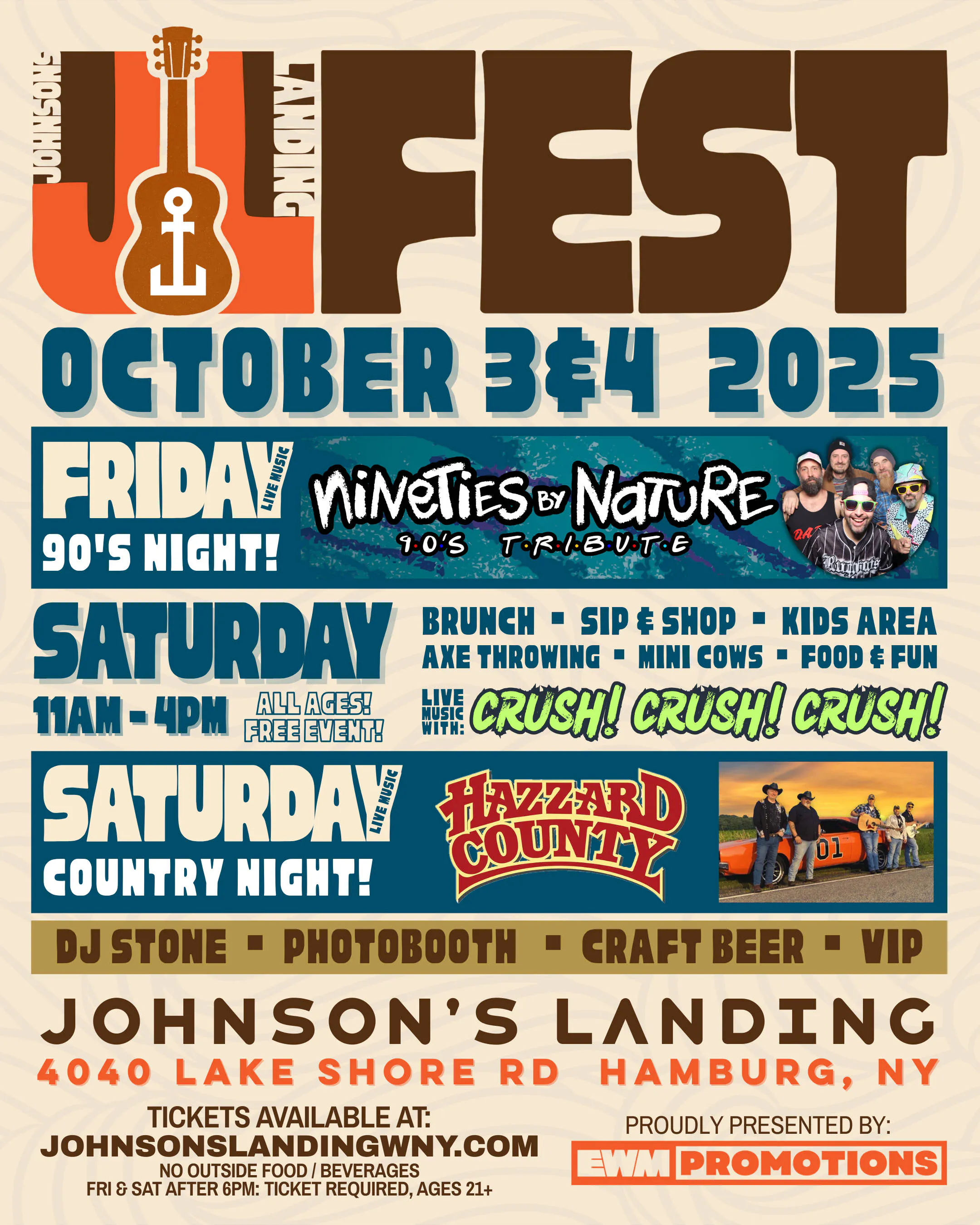 Johnson's Landing JL FEST 2025 event banner