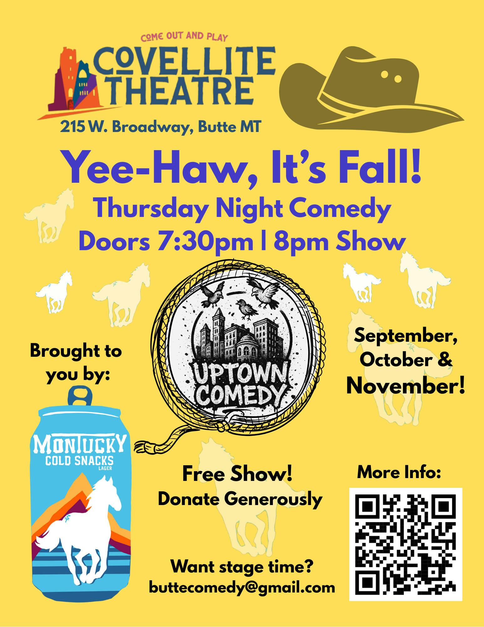 Uptown Comedy at the Covellite Theatre event banner