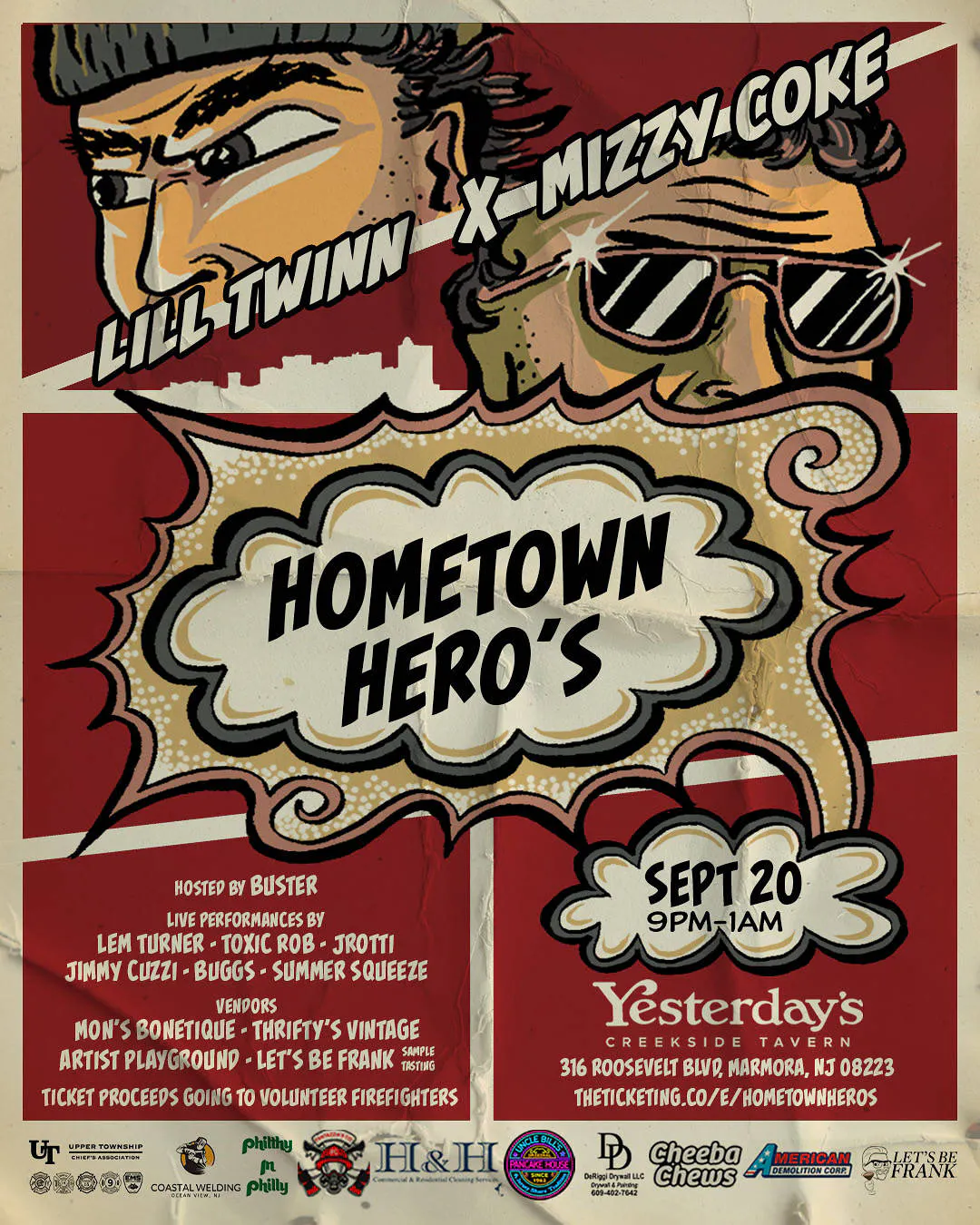 HOMETOWN HEROS event banner