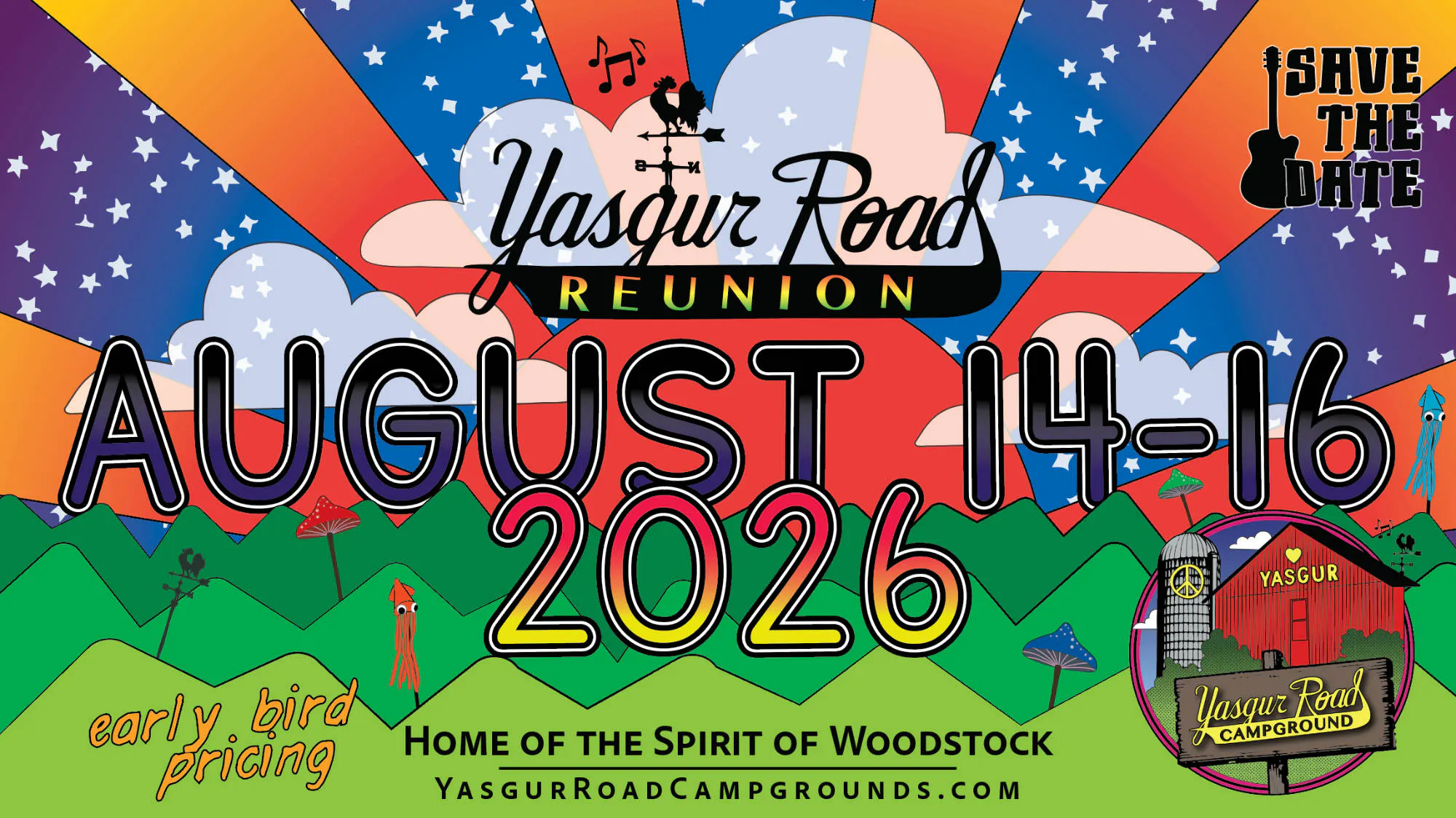 Yasgur Road Reunion 1996-2026: 30 Years After event banner