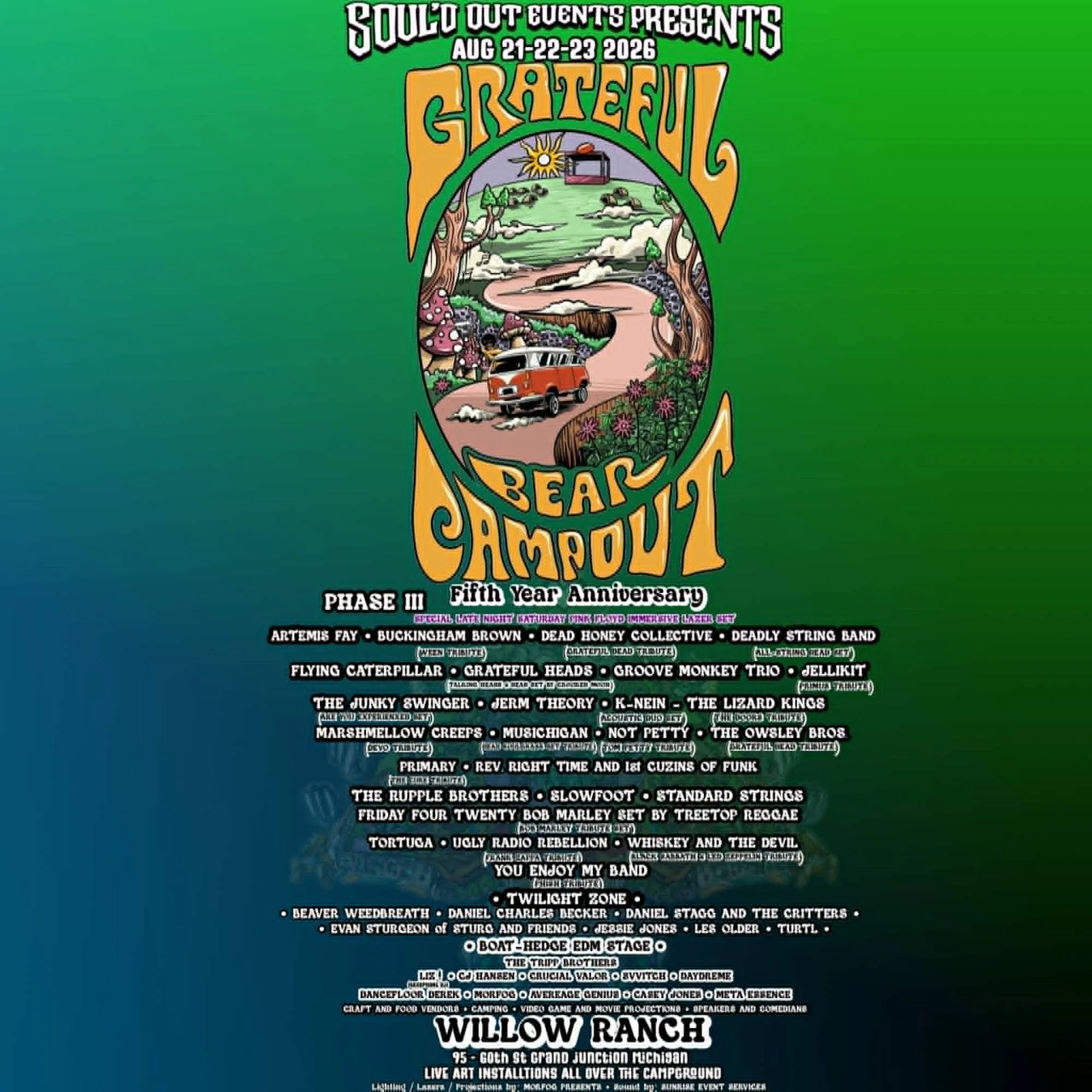 FIFTH ANNUAL GRATEFUL BEAR CAMPOUT event banner
