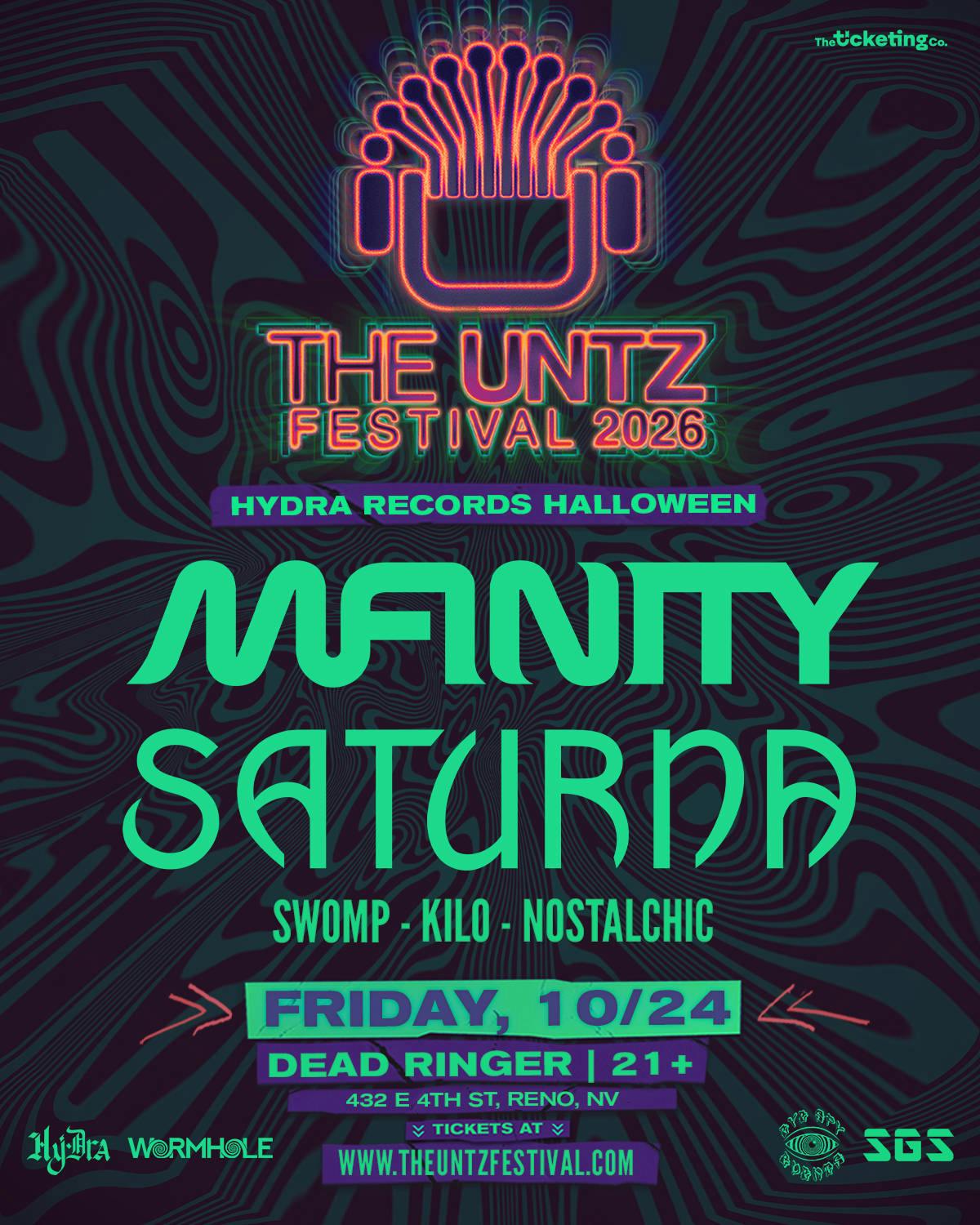 Hydra Records Halloween ft Mfinity & Saturna event banner