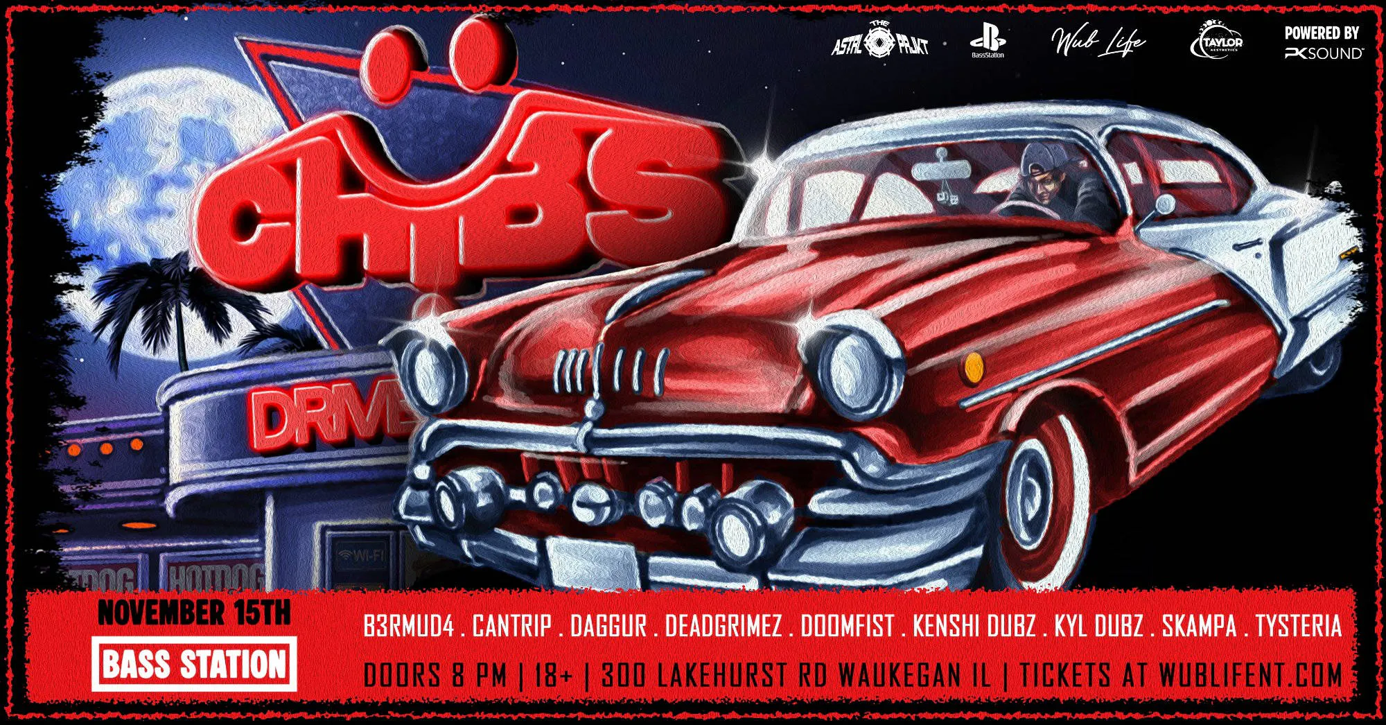 CHIBS AT BASS STATION event banner