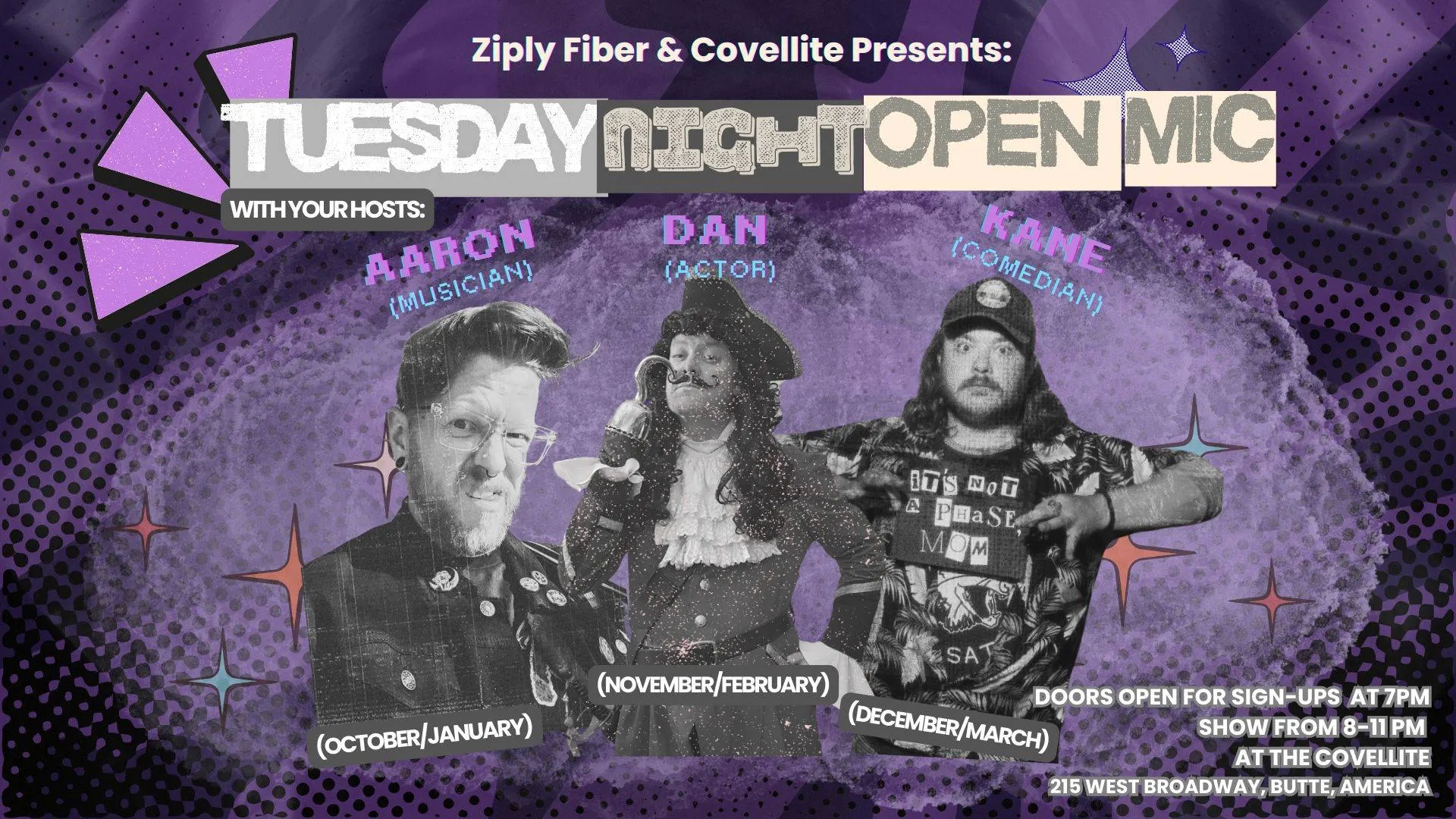 Tuesday Night Open Mic hosted by Aaron Armstrong event banner