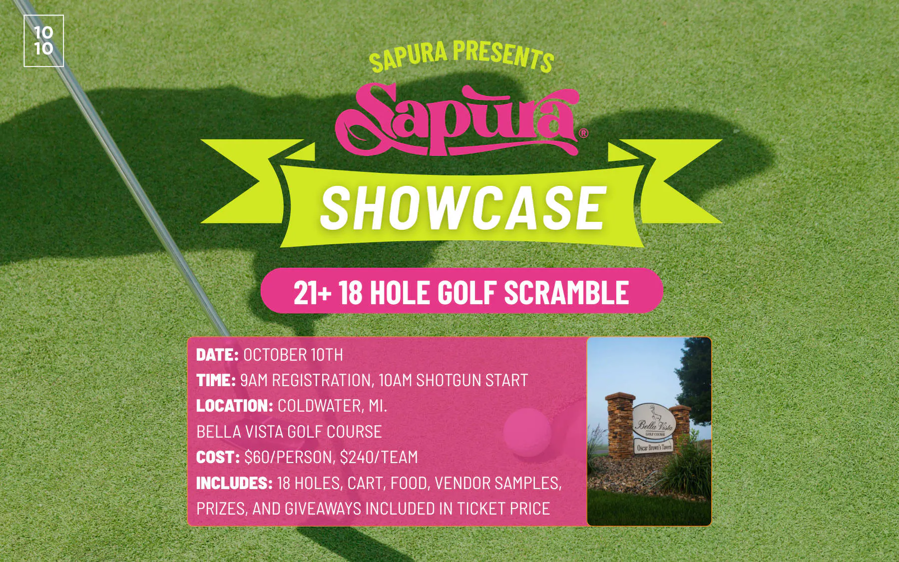 Sapura Showcase: Golf Scramble & Tasting Event event banner