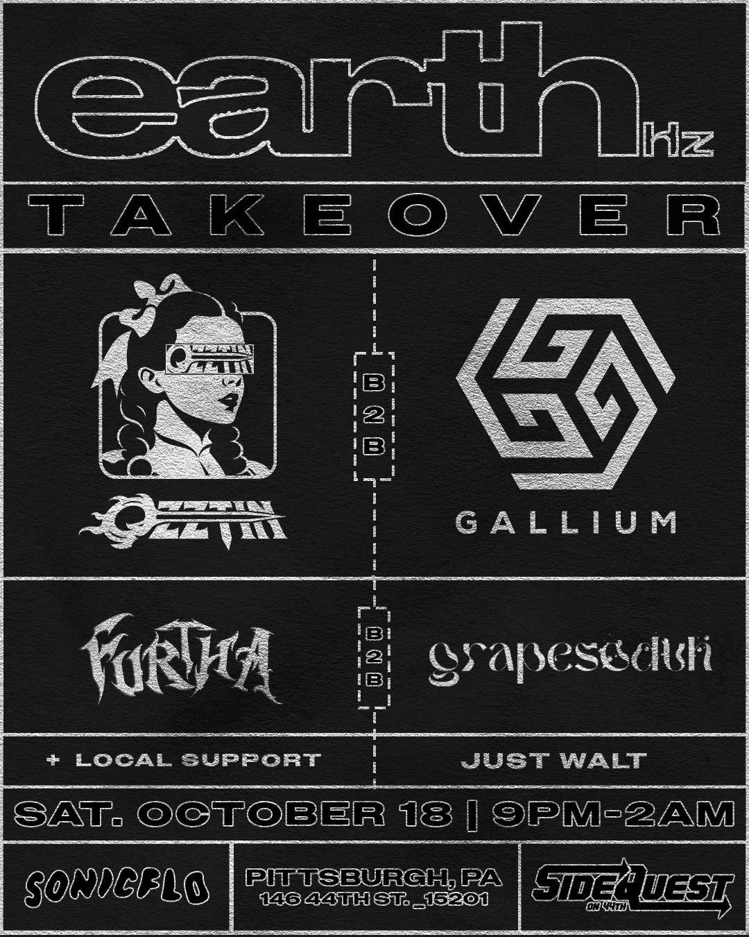 Earth Hz Takeover: Ozztin, Gallium & more event banner