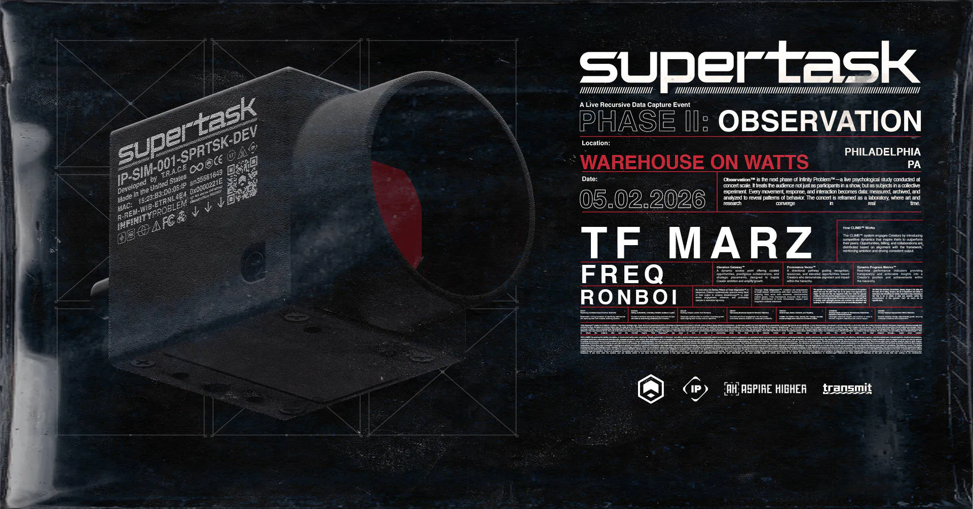 Supertask at Warehouse on Watts (21+) event banner