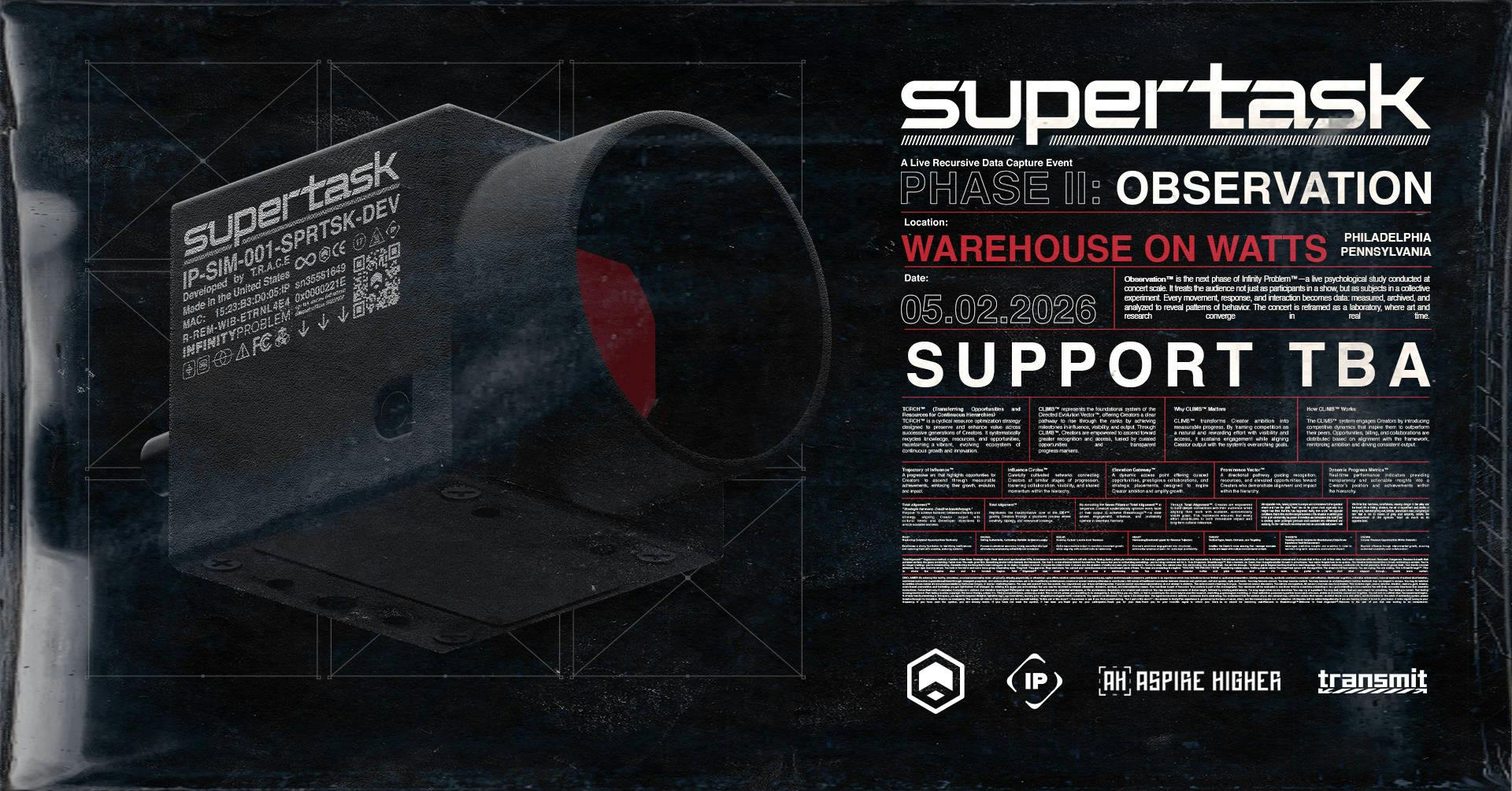 Supertask at Warehouse on Watts (21+) event banner