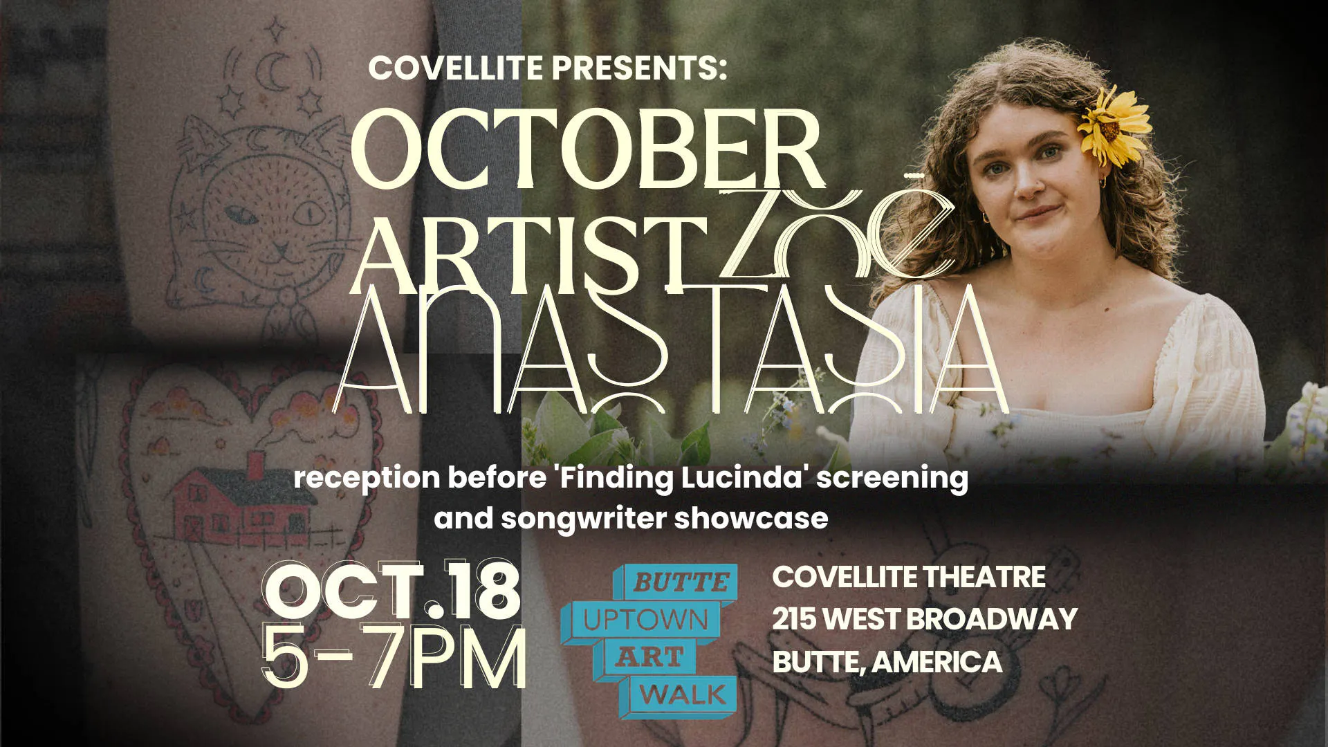 Zoe Anastasia: October Featured Artist - Art Walk event banner