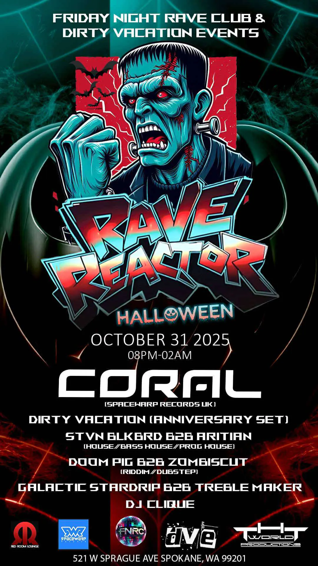 RAVE REACTOR - HALLOWEEN 10/31 event banner