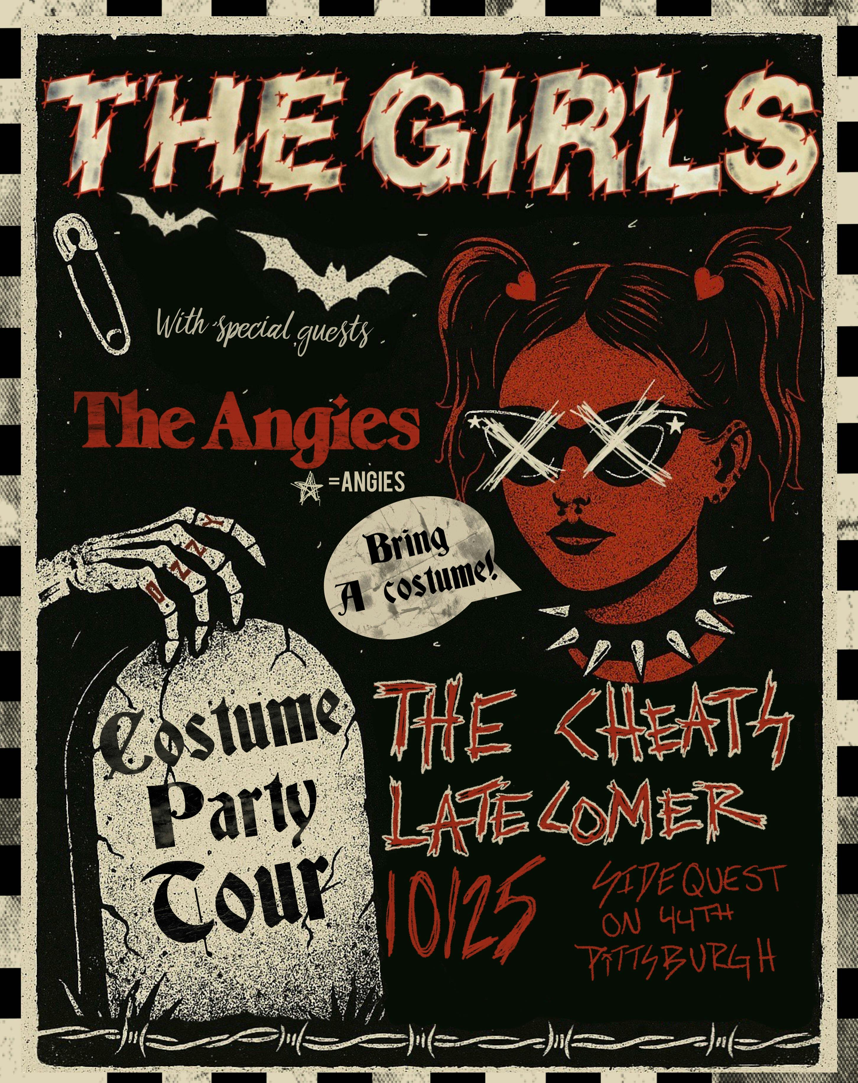 The Girls with The Angies, The Cheats & Latecomer event banner