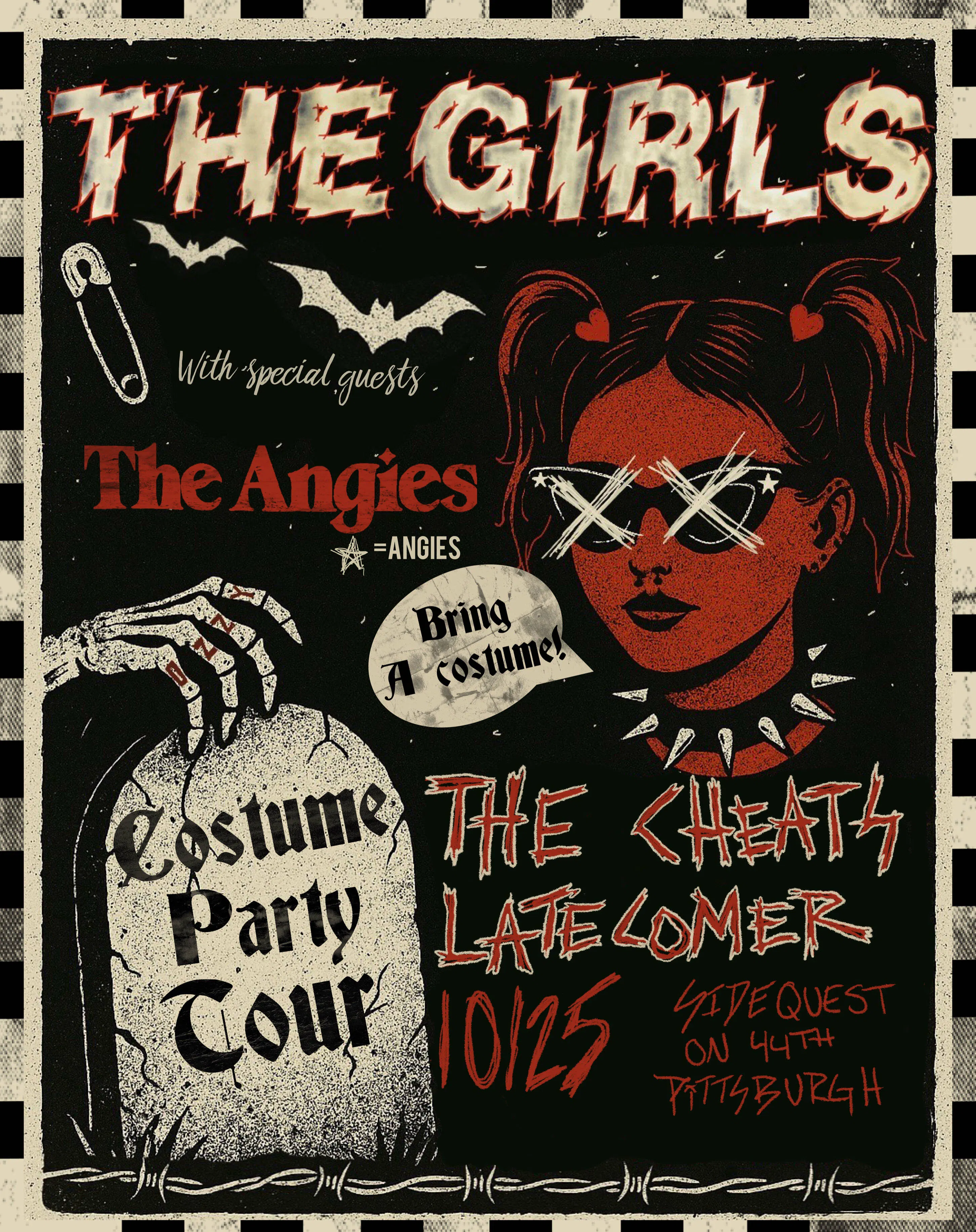 The Girls with The Angies, The Cheats & Latecomer event banner
