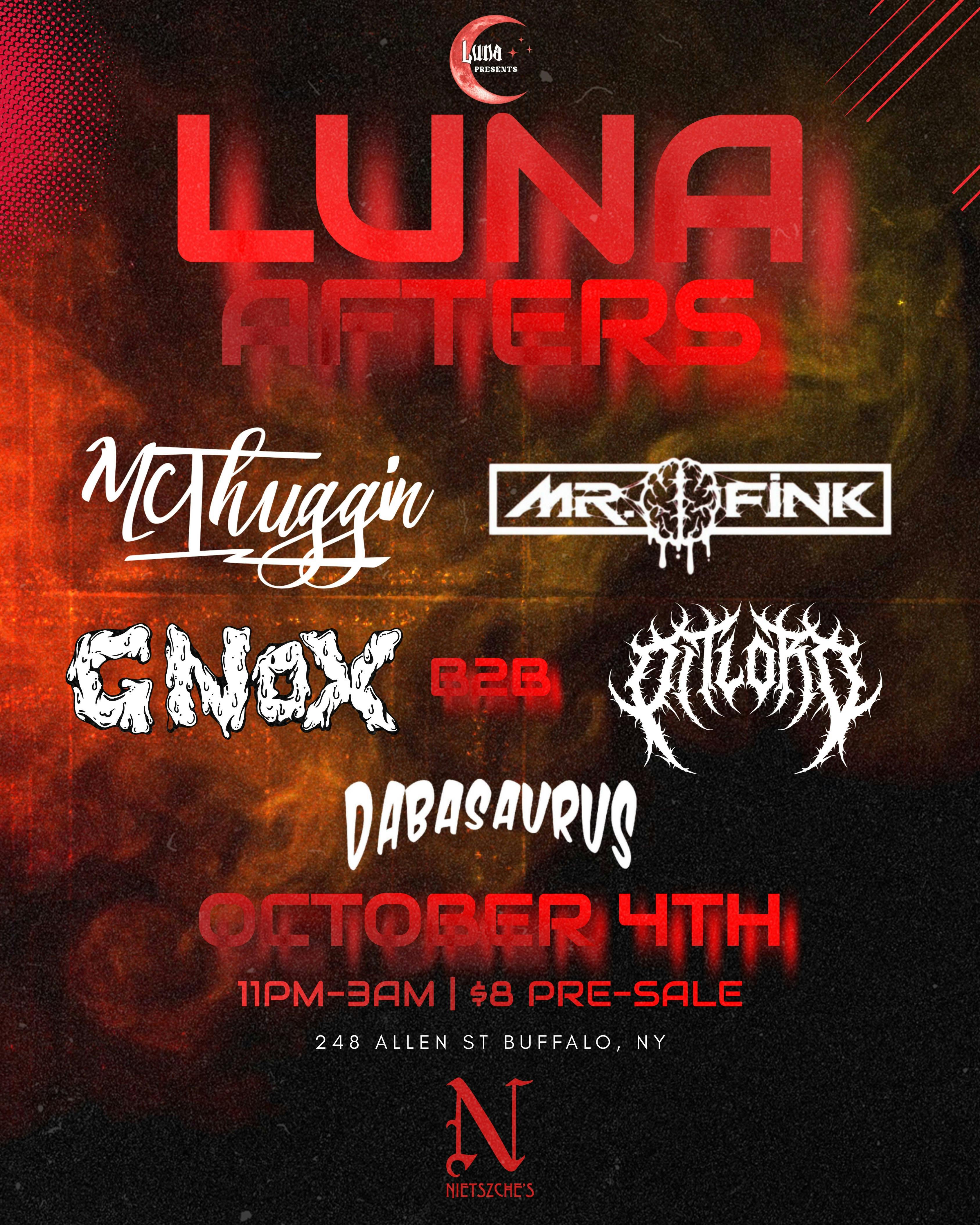 Luna Presents: LUNA AFTERS event banner