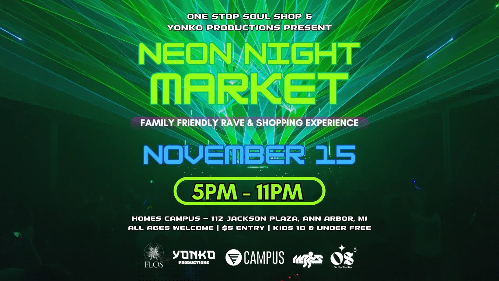 Neon Night Market event banner