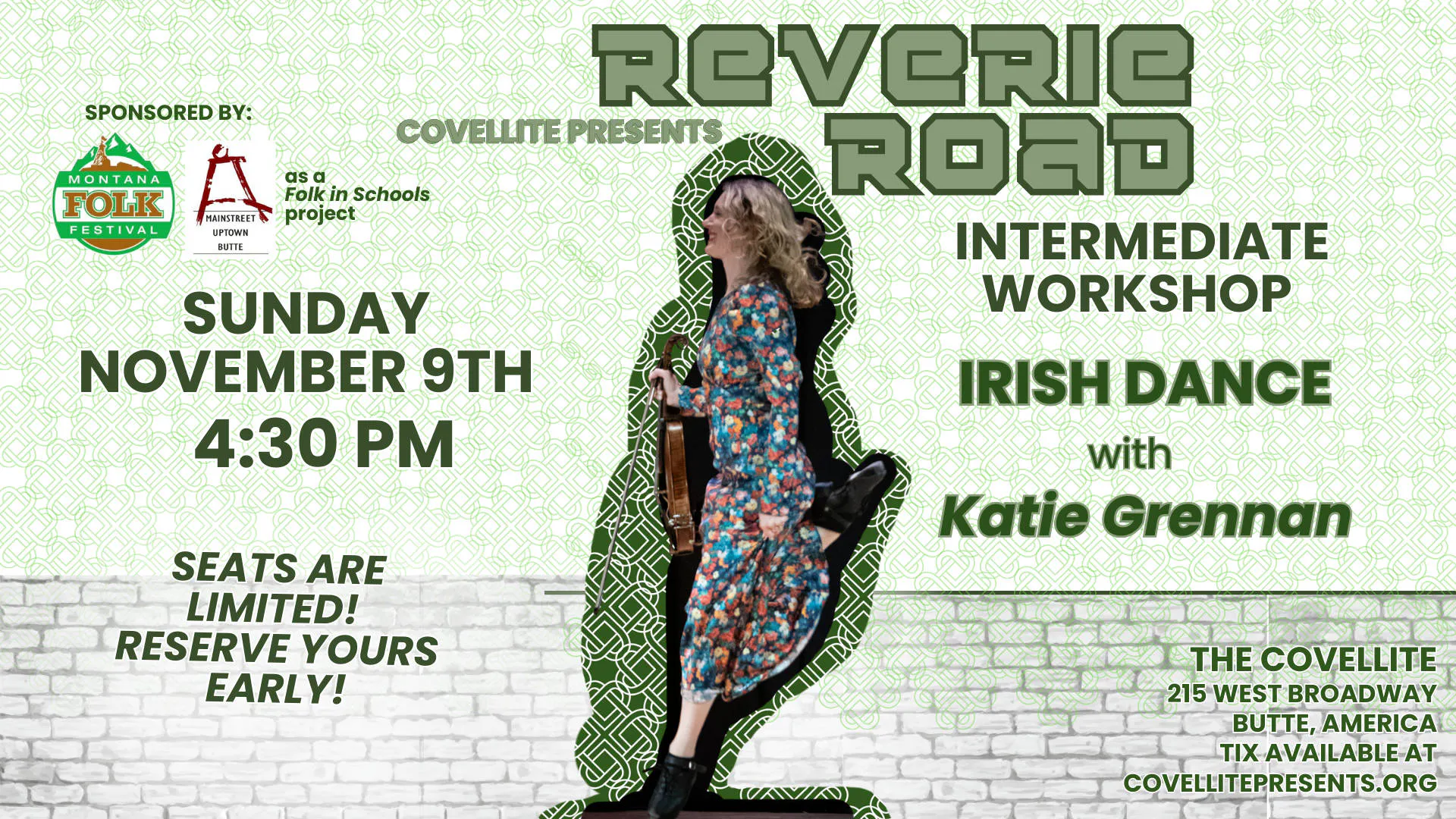Irish Ceili Dance Workshop with Katie Grennan event banner