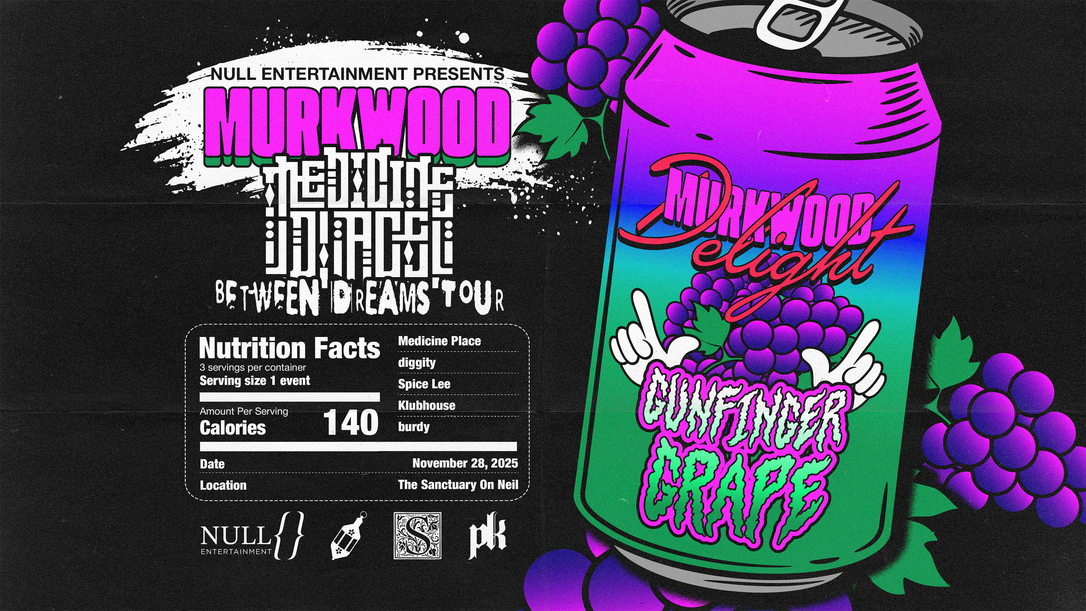 MURKWOOD | MEDICINE PLACE | NOVEMBER 28, 2025 event banner