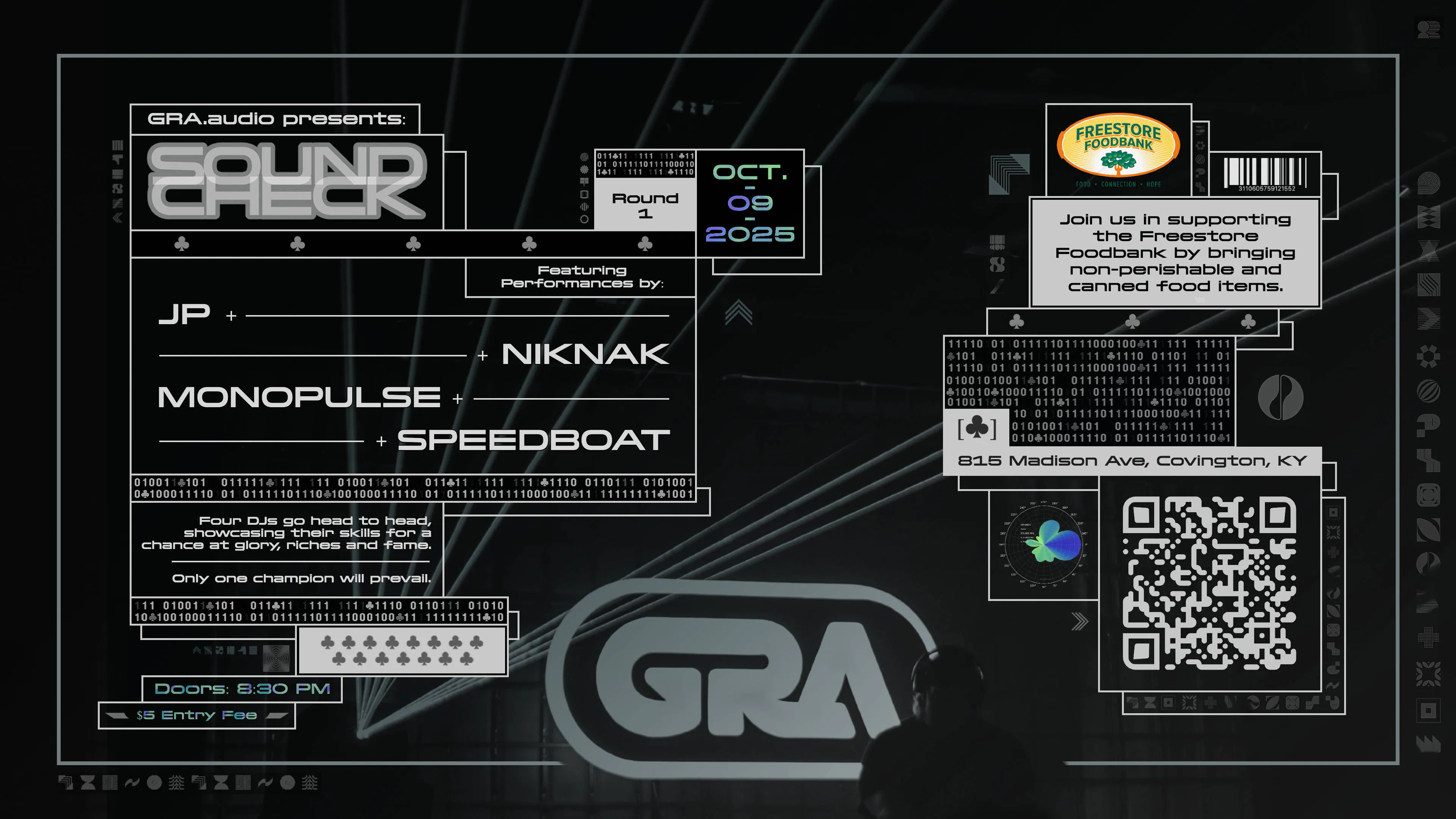 GRA.audio presents: SOUNDCHECK | Rd. 1 event banner