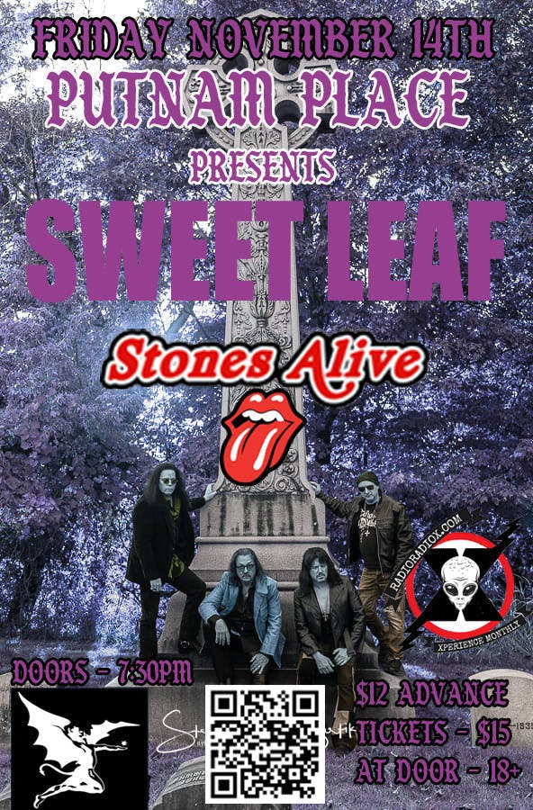 Sweet Leaf - Stones Alive - debut show Putnam Place Friday November 14th event banner
