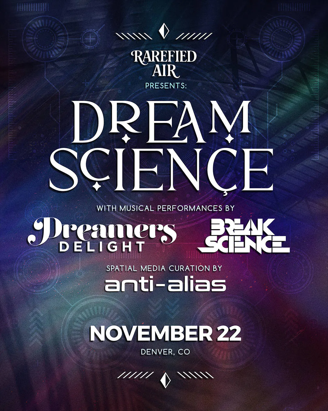 A Special Evening with DREAM SCIENCE (Break Science + Dreamers Delight) and Anti-Alias event banner