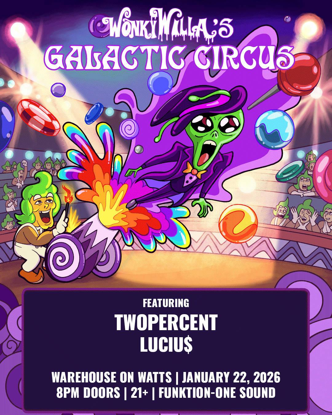 WonkyWilla @ Warehouse on Watts (21+) event banner