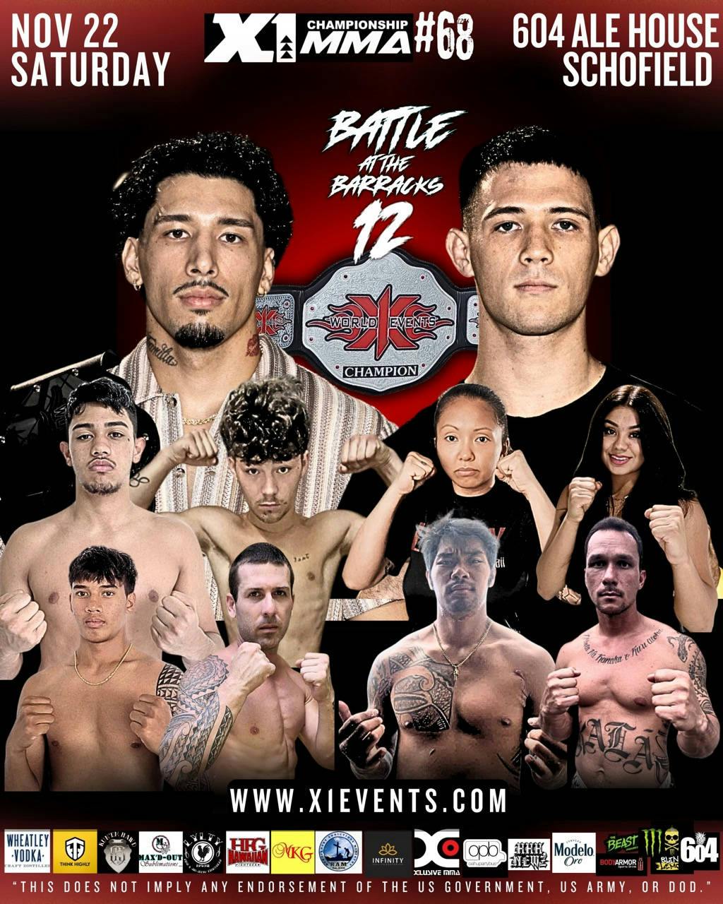 X1#68 Battle at the Barracks 1 event banner