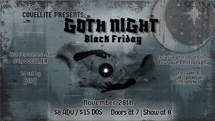 Goth Night: Black Friday event banner