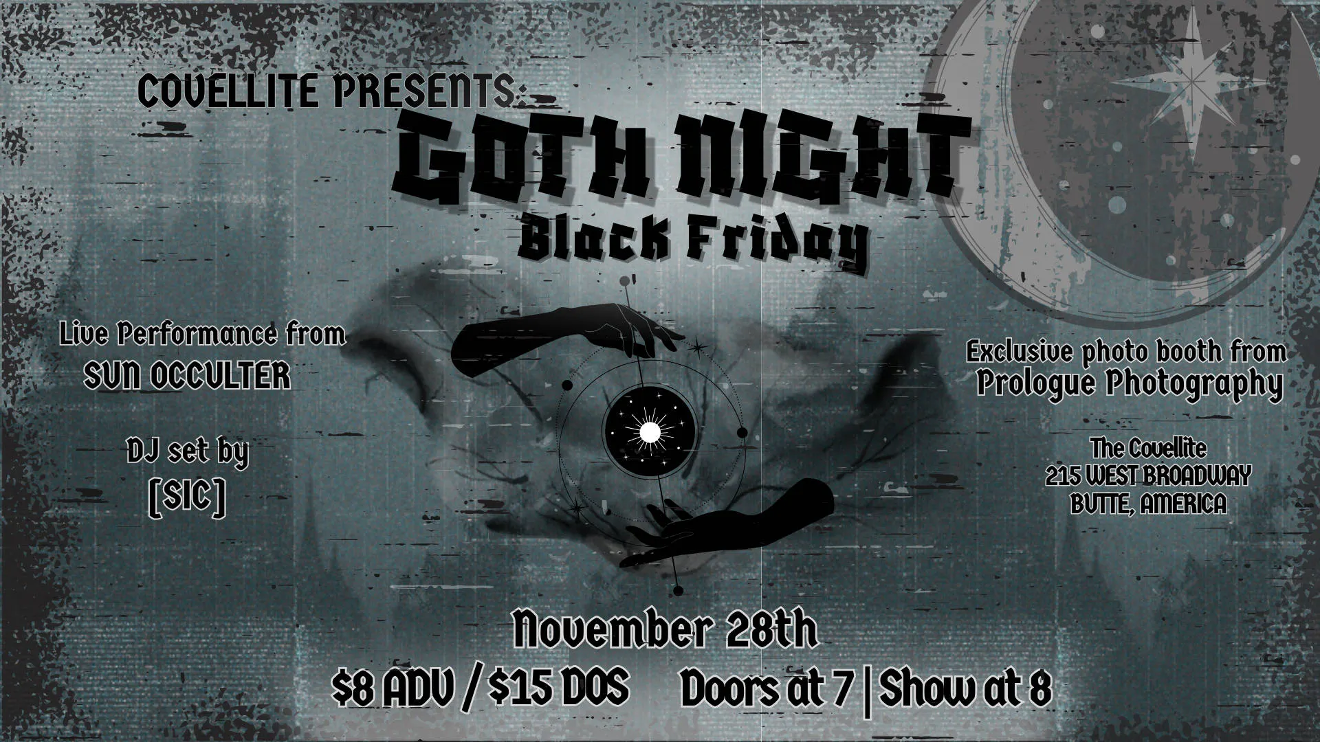Goth Night: Black Friday event banner