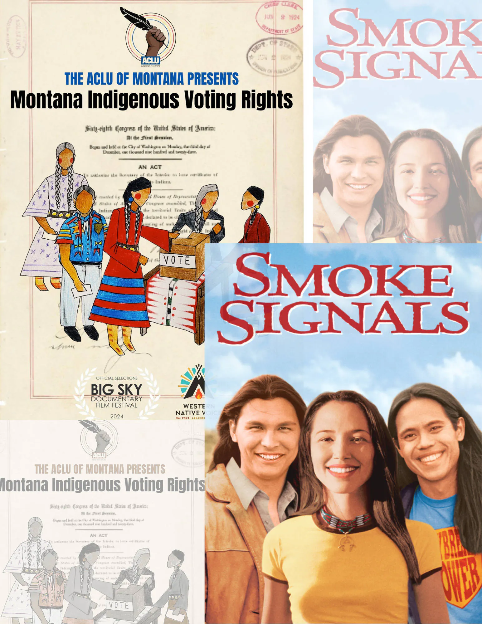 Montana Indigenous Vote + Smoke Signals- Free Movie on the Big Screen! event banner