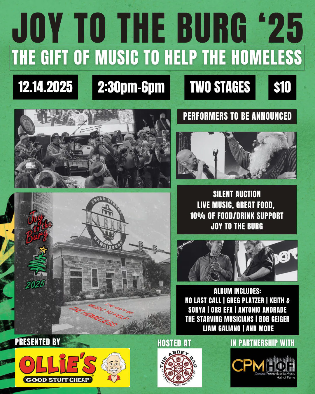 Joy to the Burg Fundraiser event banner