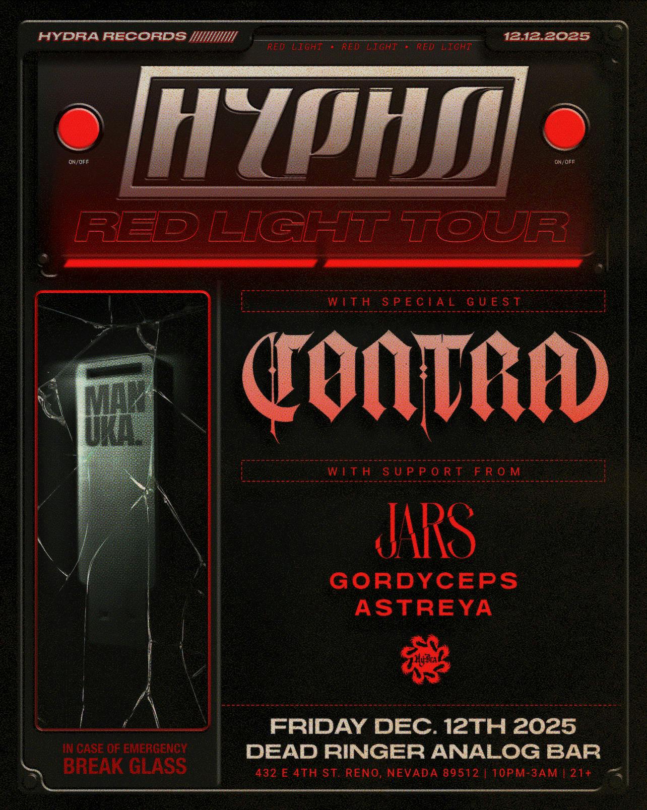 Hypho Red Light Tour ft CØNTRA event banner