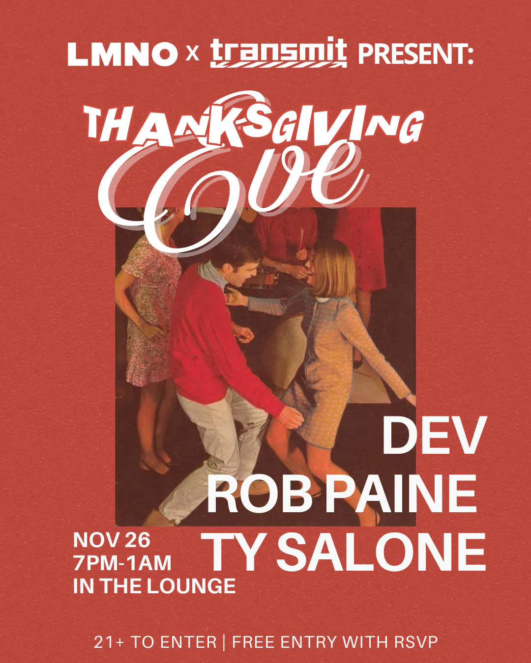 Transmit Thanksgiving Eve @ LMNO Lounge event banner