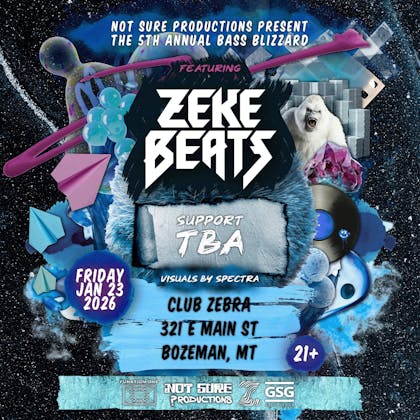 Bass Blizzard 2026 with Zeke Beats event banner