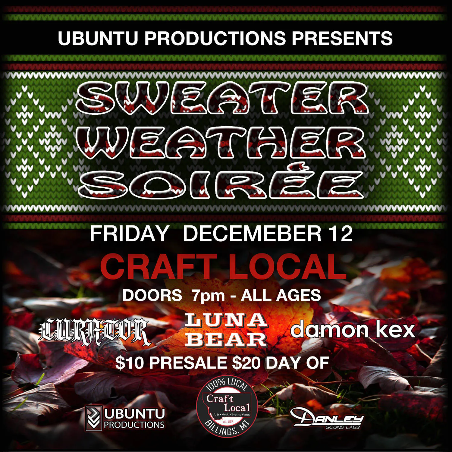 SWEATER WEATHER SOIREE event banner