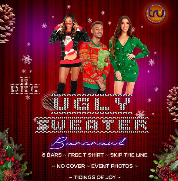 The Ugly Sweater Barcrawl event banner
