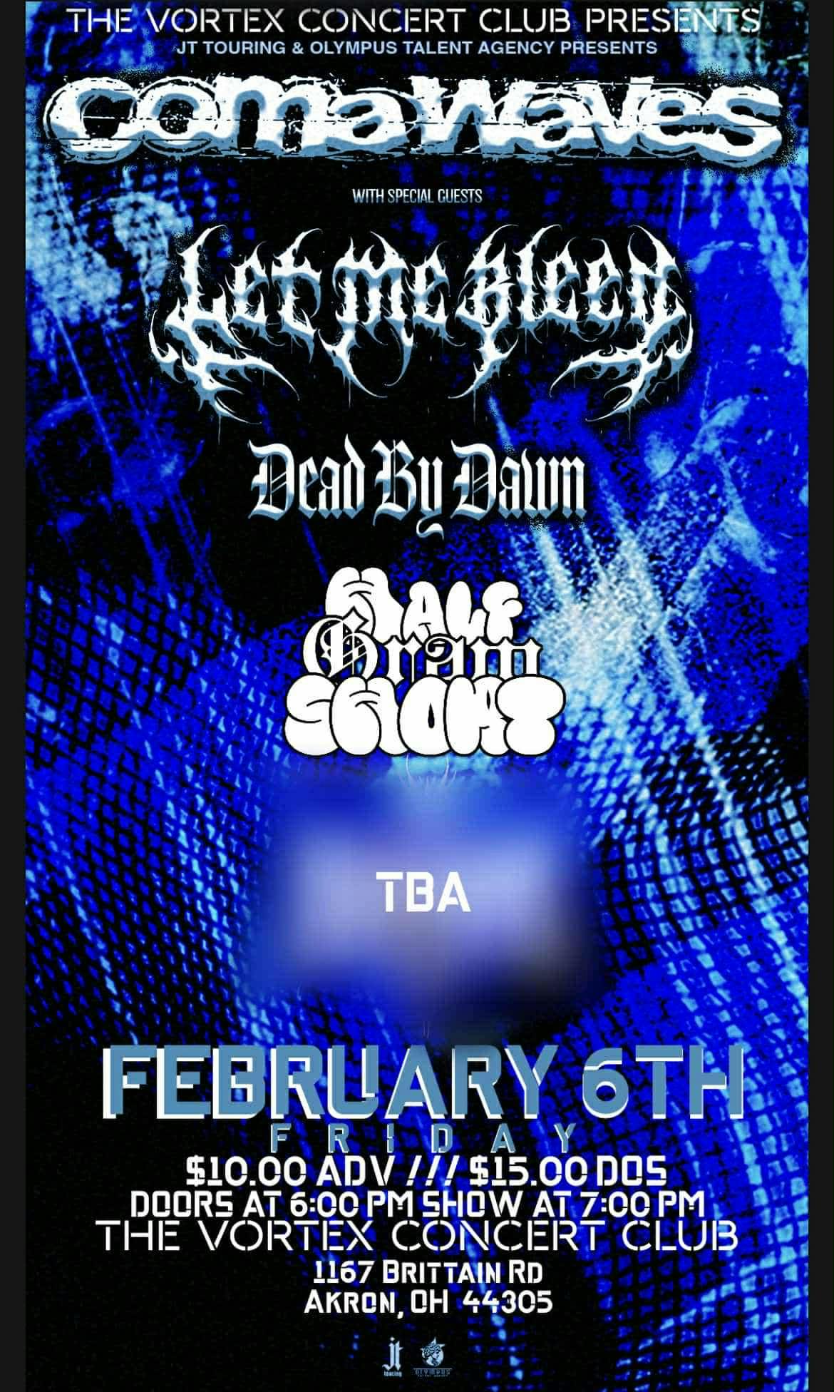 ComaWaves Headlines The Vortex event banner