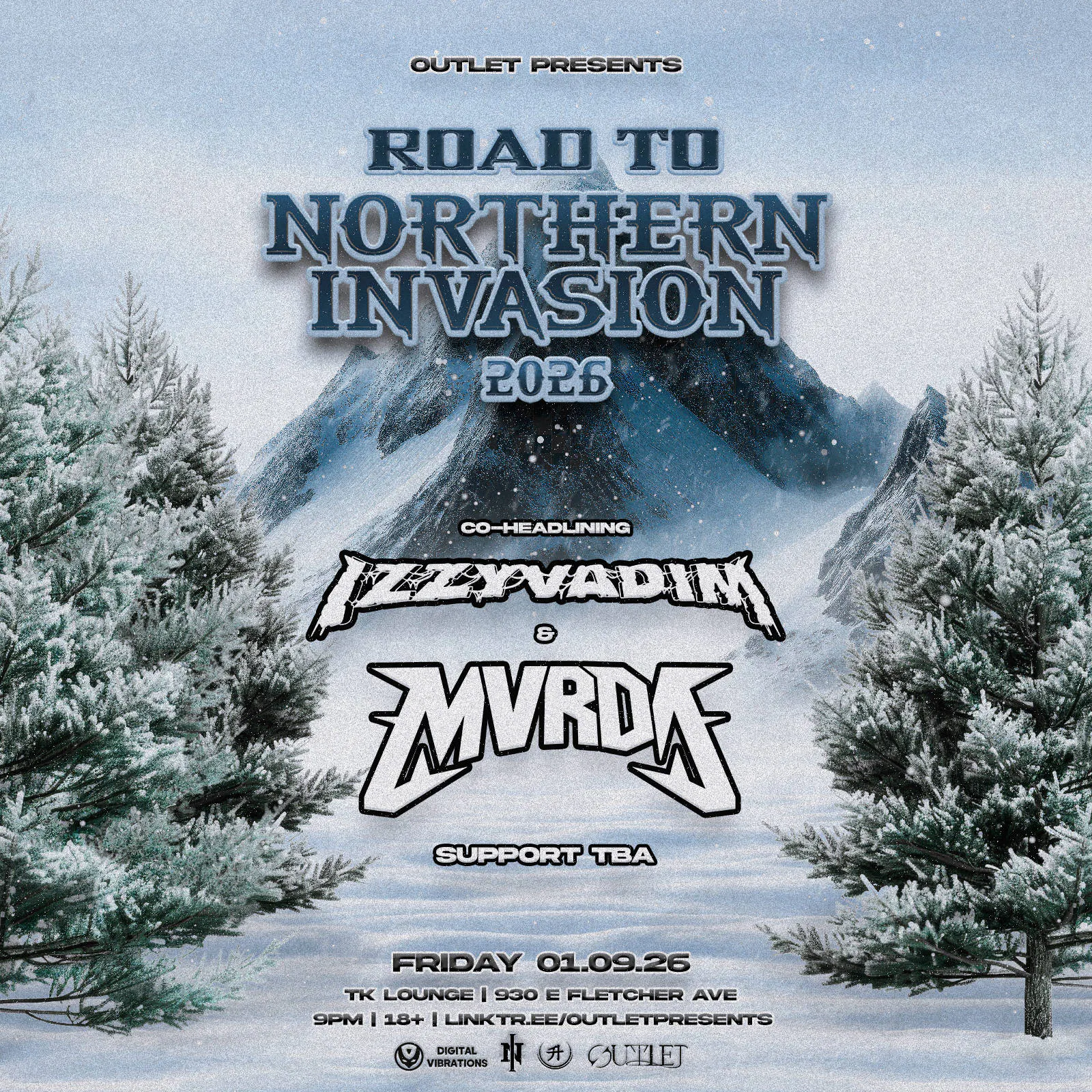 Izzy Vadim & Mvrda | Road To Northern Invasion - Tampa, FL event banner
