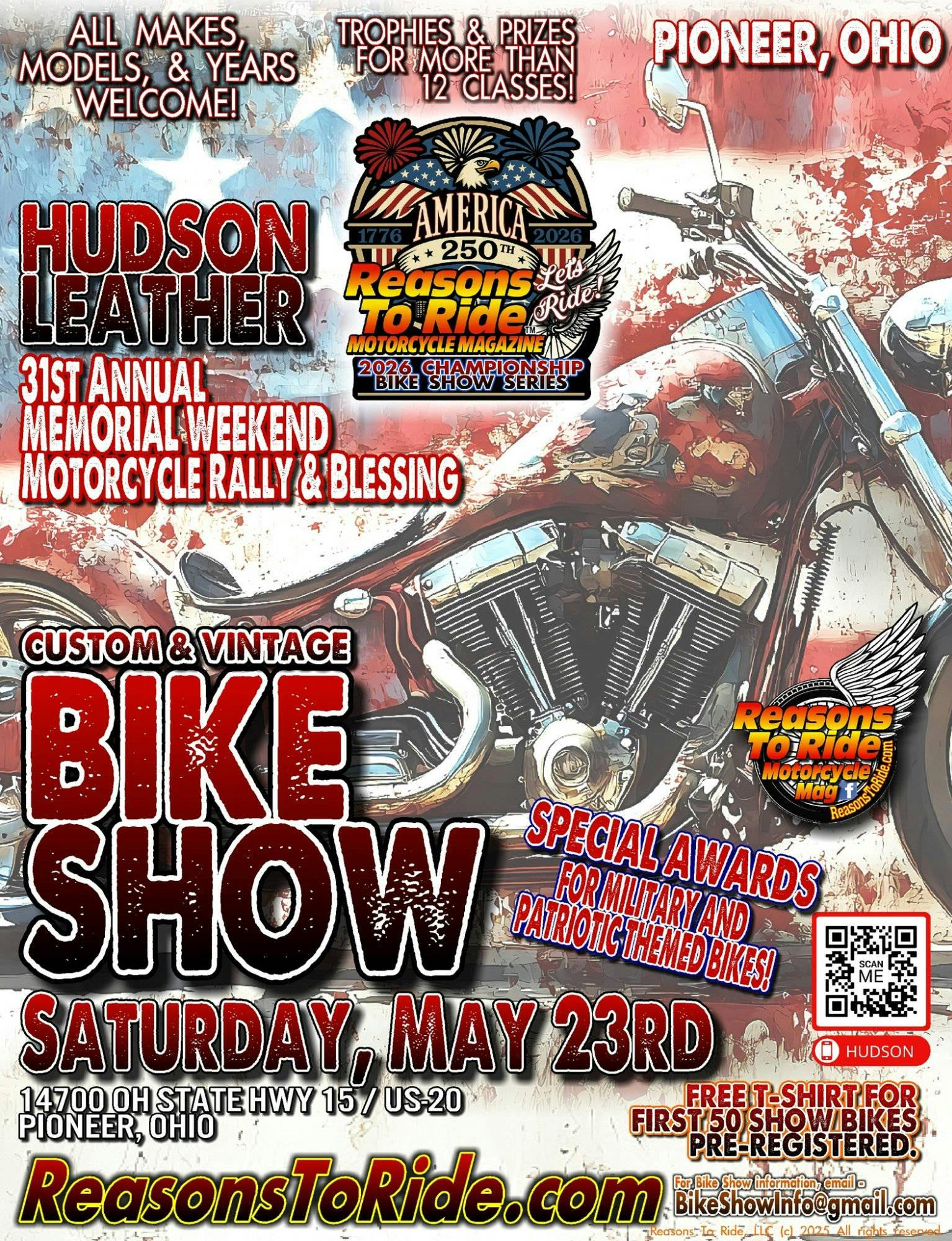 Hudson Leather Memorial Bike Show event banner