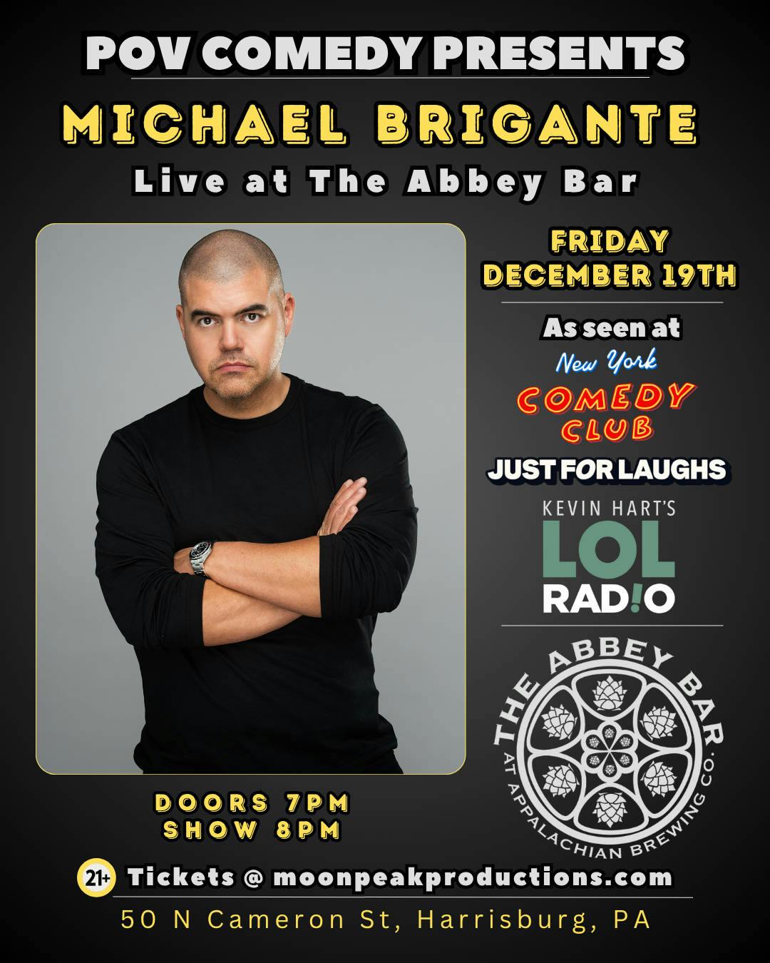 POV Comedy presents Michael Brigante at The Abbey Bar event banner