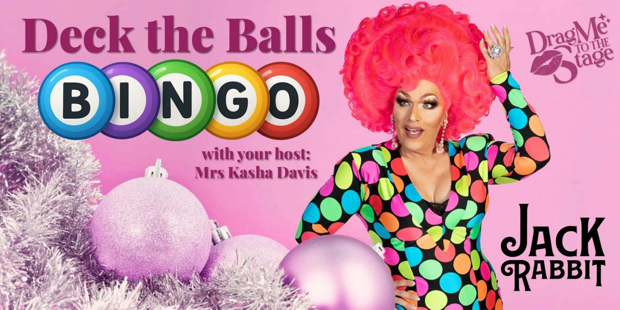 Deck the Balls Drag Bingo at Jack Rabbit event banner